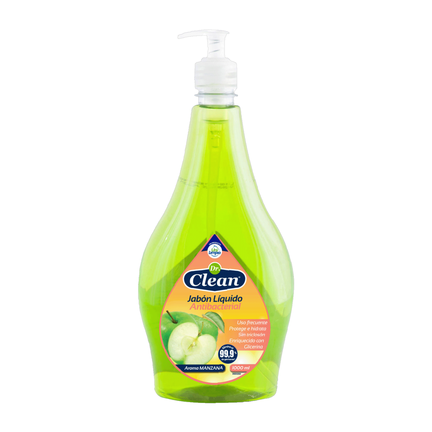 Jabón Líquido Antibacterial Aroma Manzana DR. CLEAN 1000 Ml