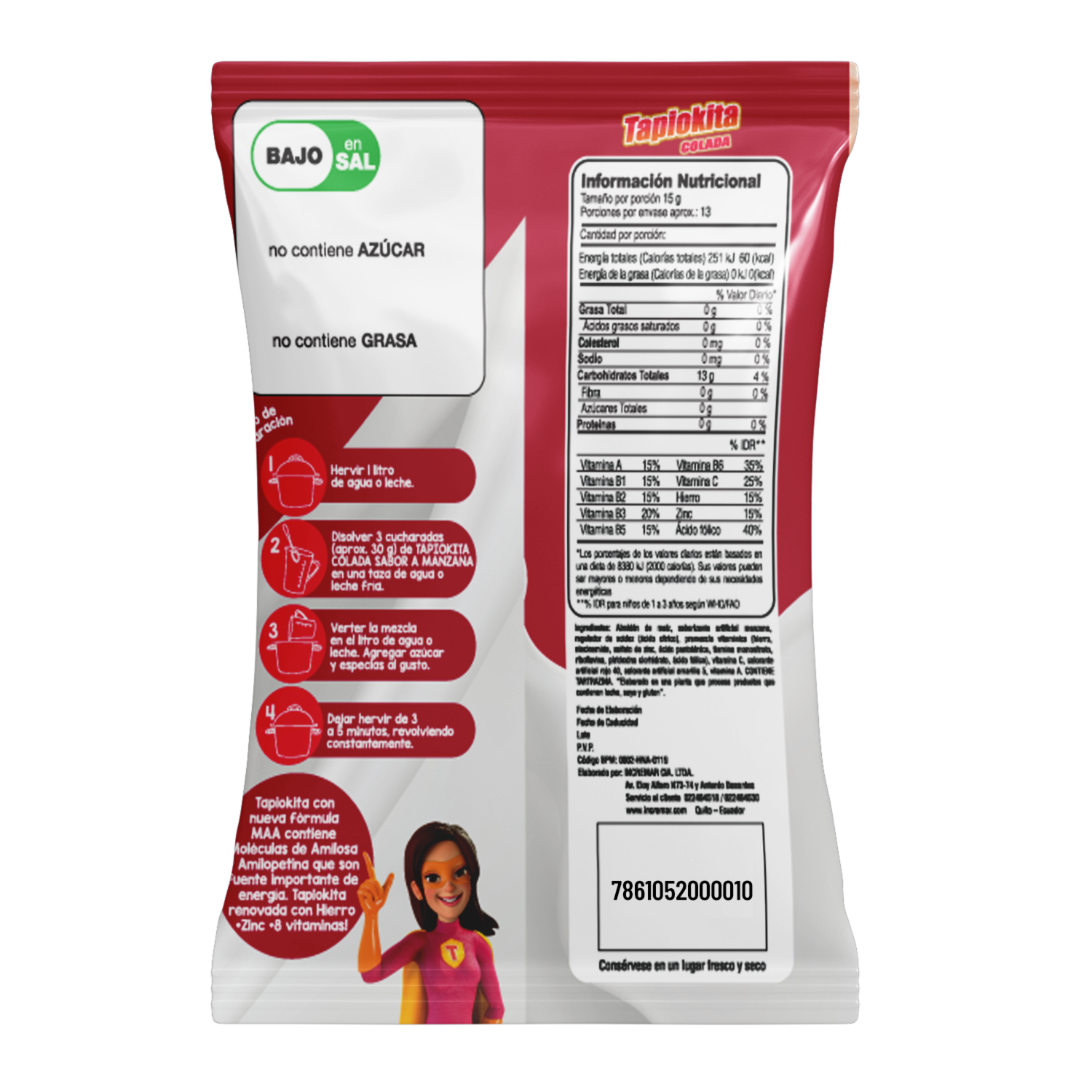 Colada Sabor Manzana TAPIOKITA 200 G