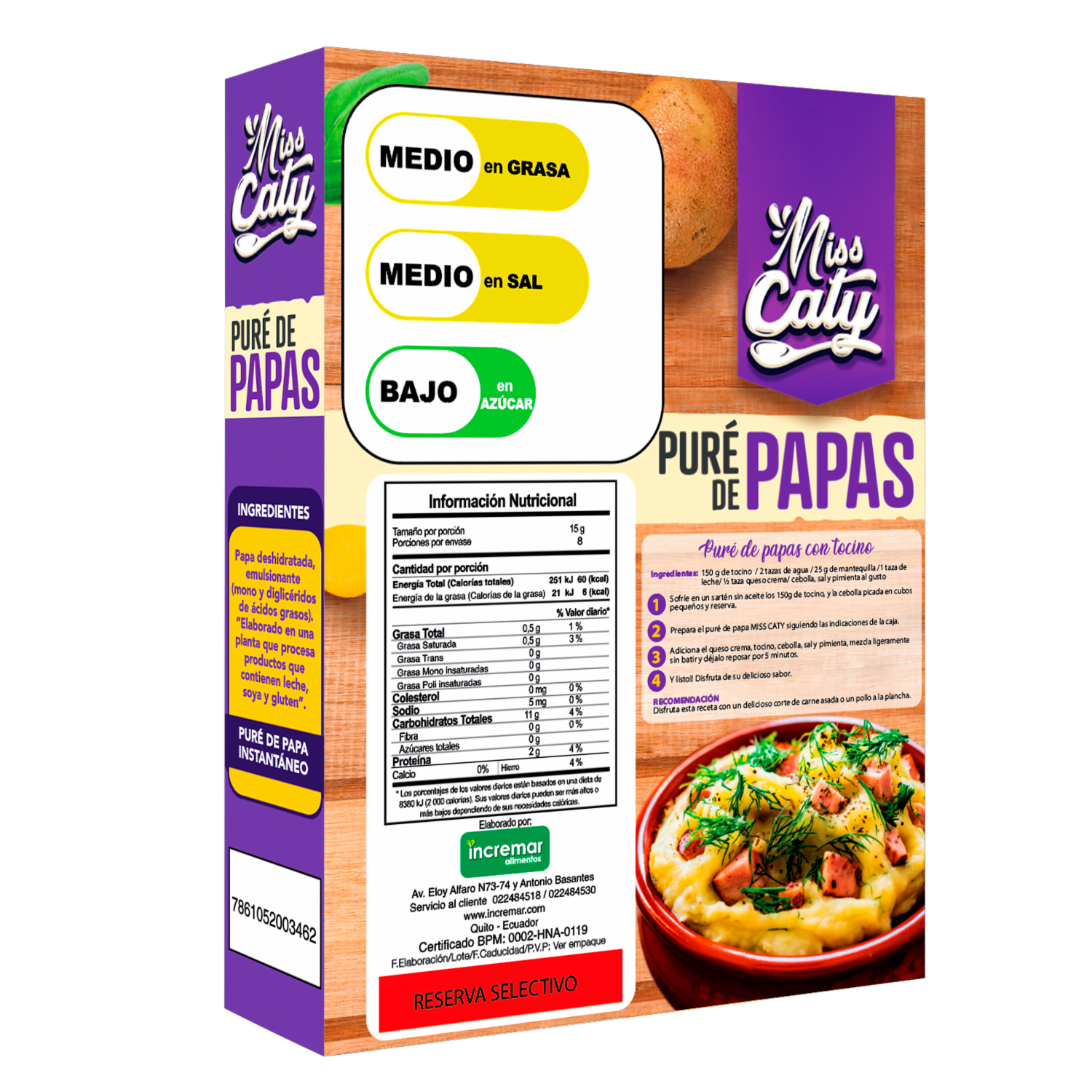 Pure De Papa En Polvo Natural MISS CATY 125 G
