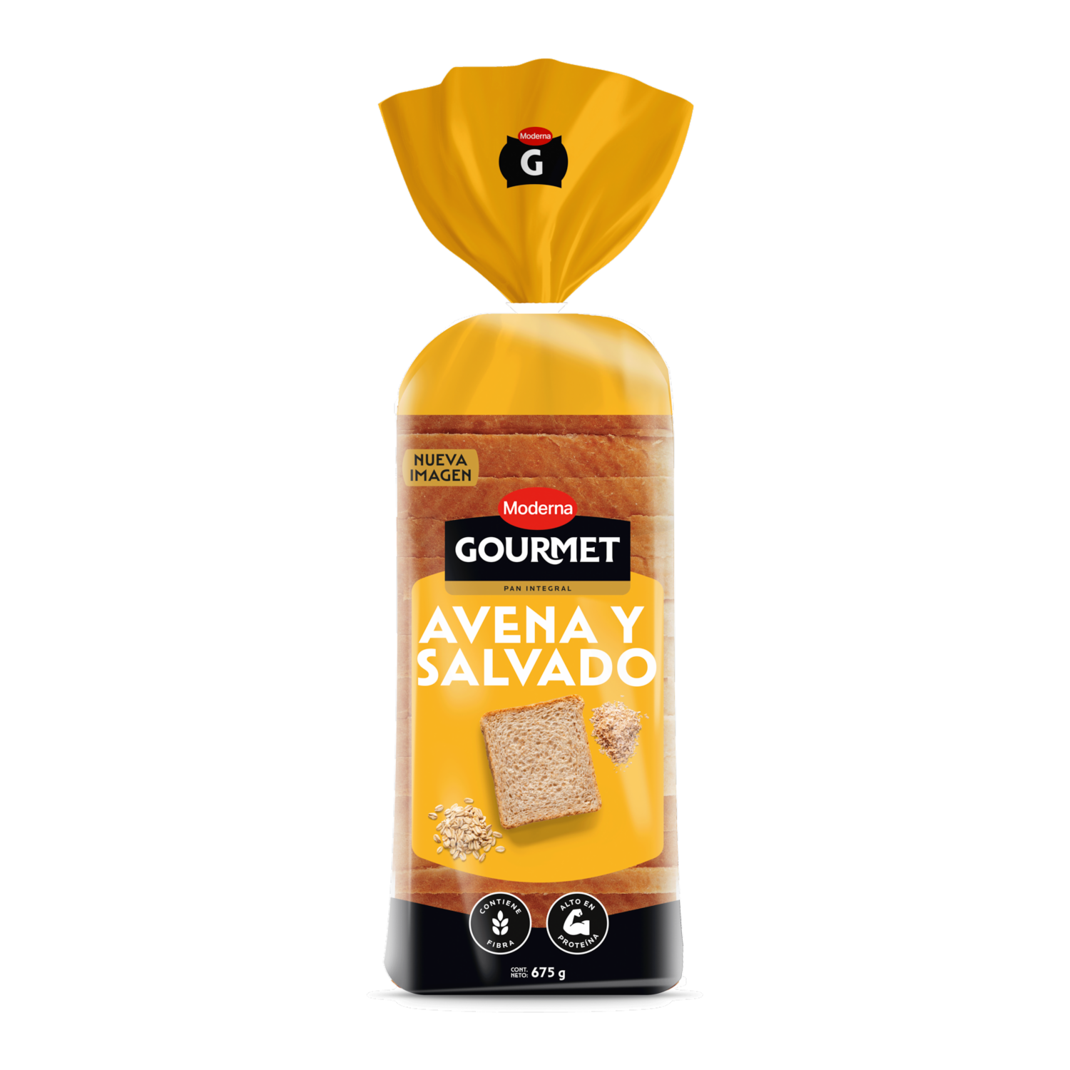 Pan Empacado De Avena Y Salvado De Trigo MODERNA 675 G