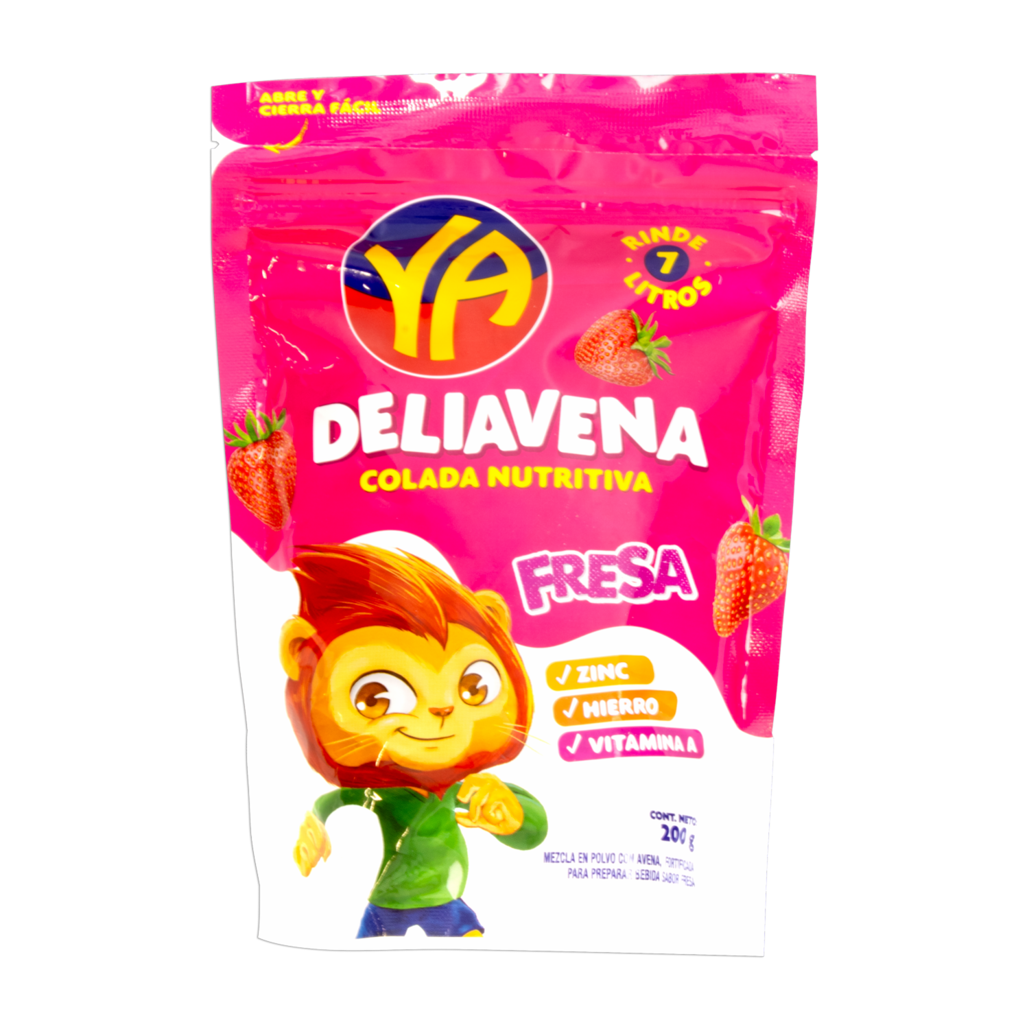 Deliavena En Polvo Sabor A Fresa YA 200 G