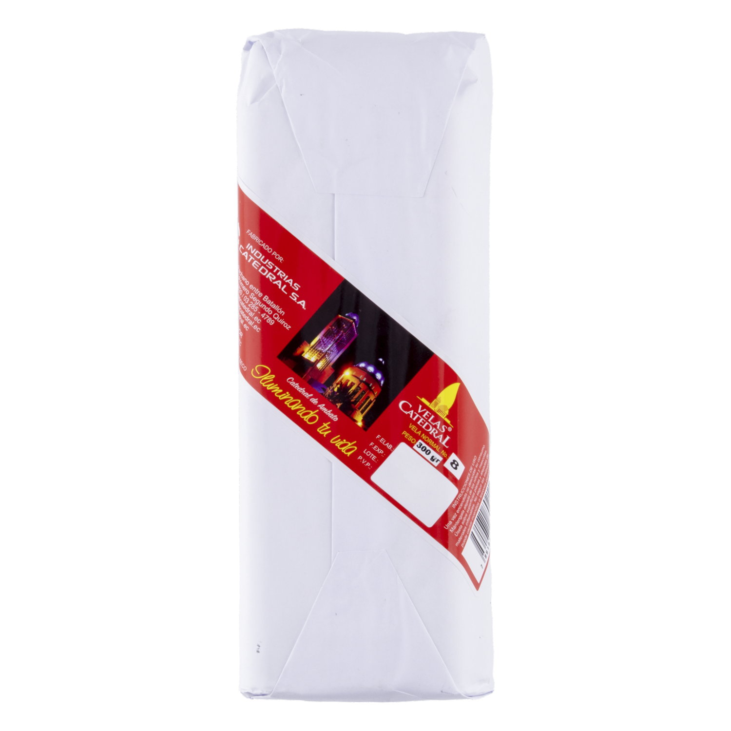 Vela #8 300 Gr 20Cm CATEDRAL 8 U