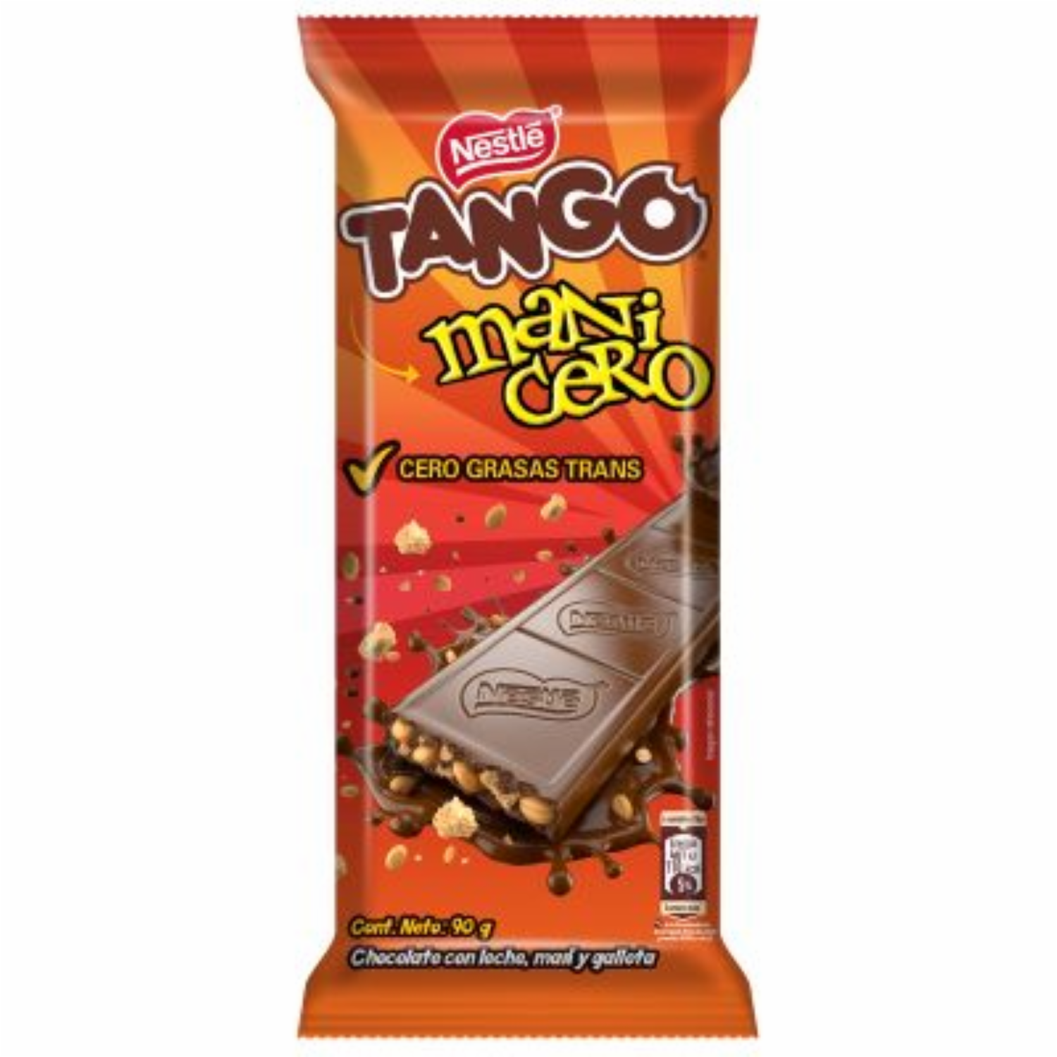 Chocolate En Barra Con Maní TANGO 90 G