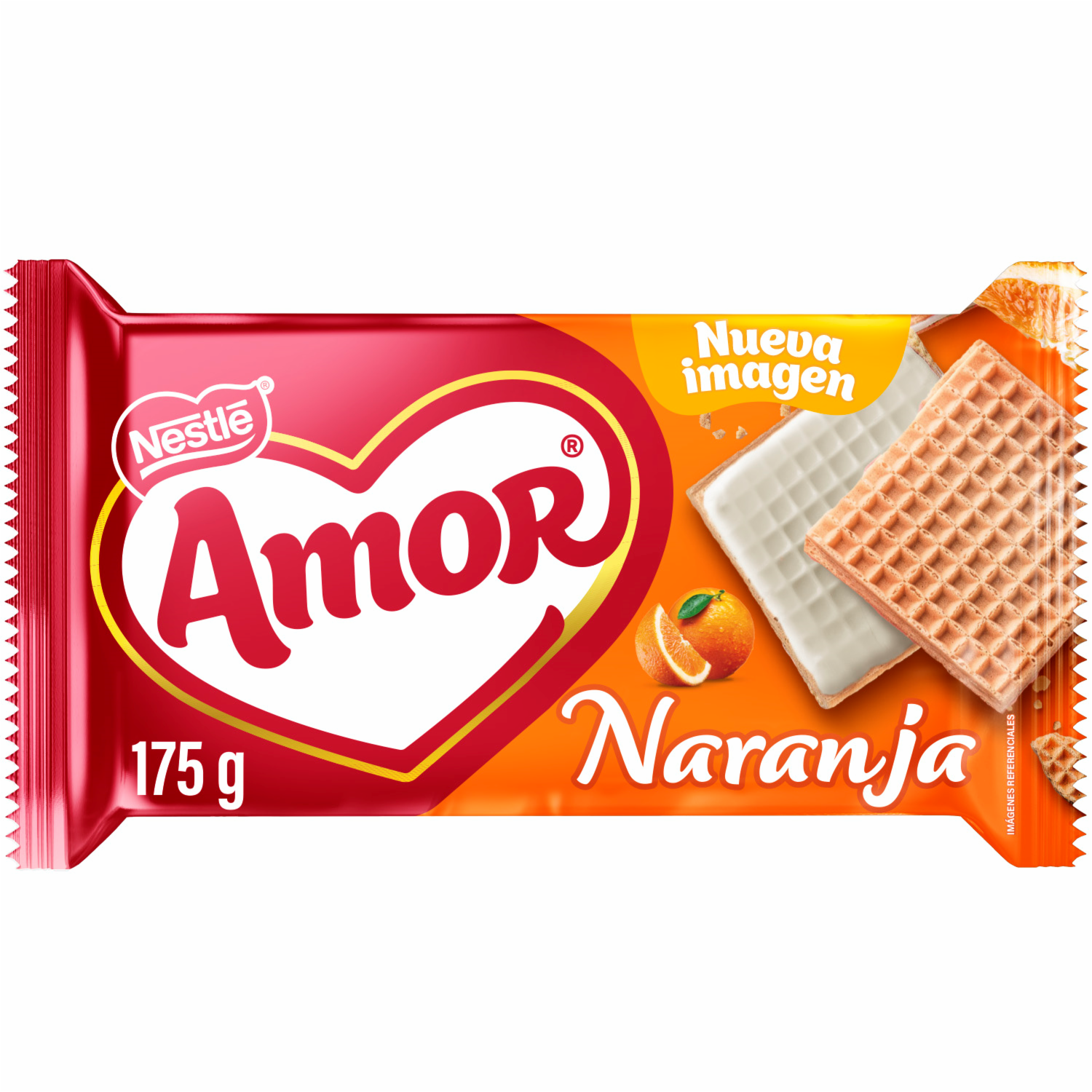 Galletas Dulces Waffer Naranja AMOR 175 G