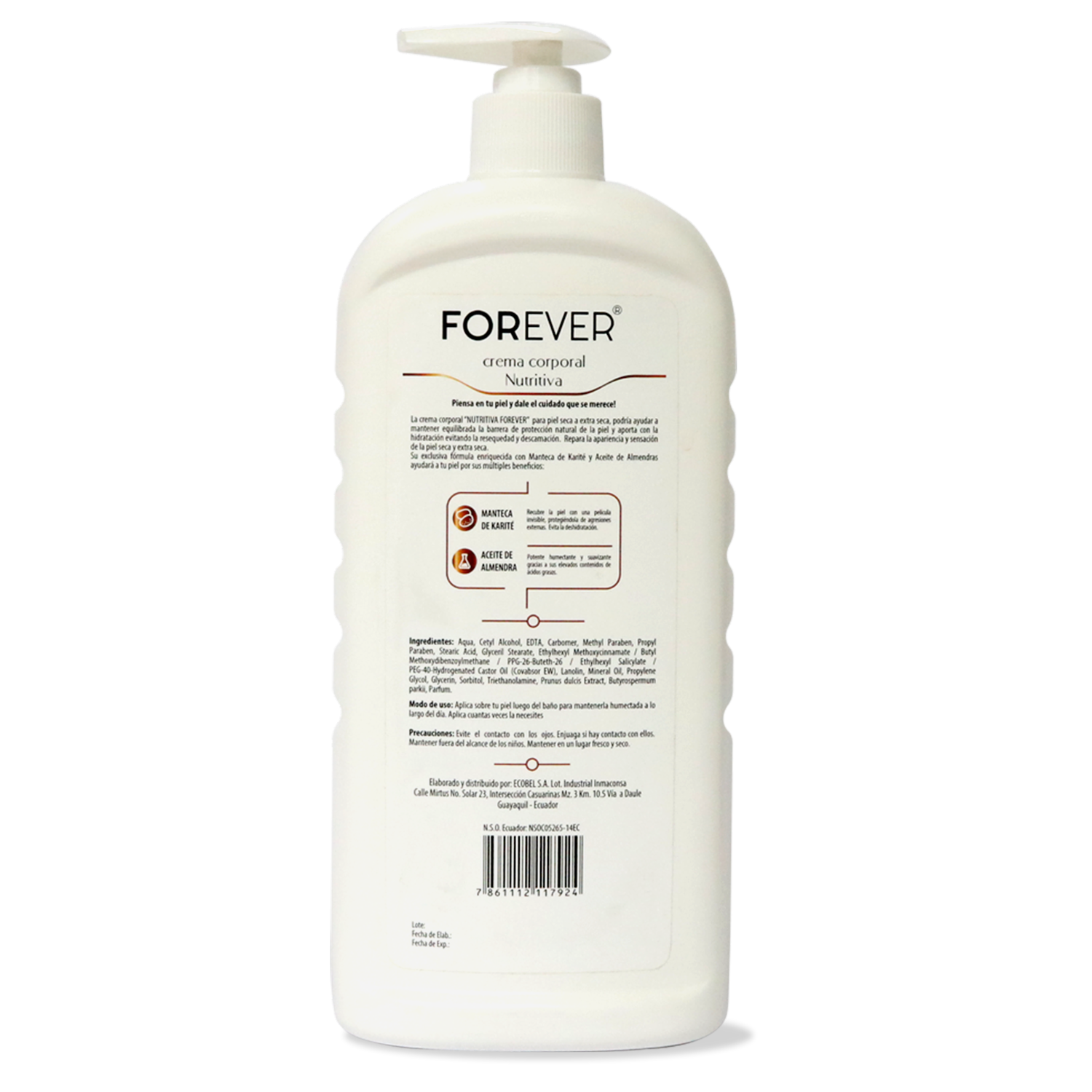 Crema Corporal Dermocosmética Nutritiva FOREVER 500 Ml