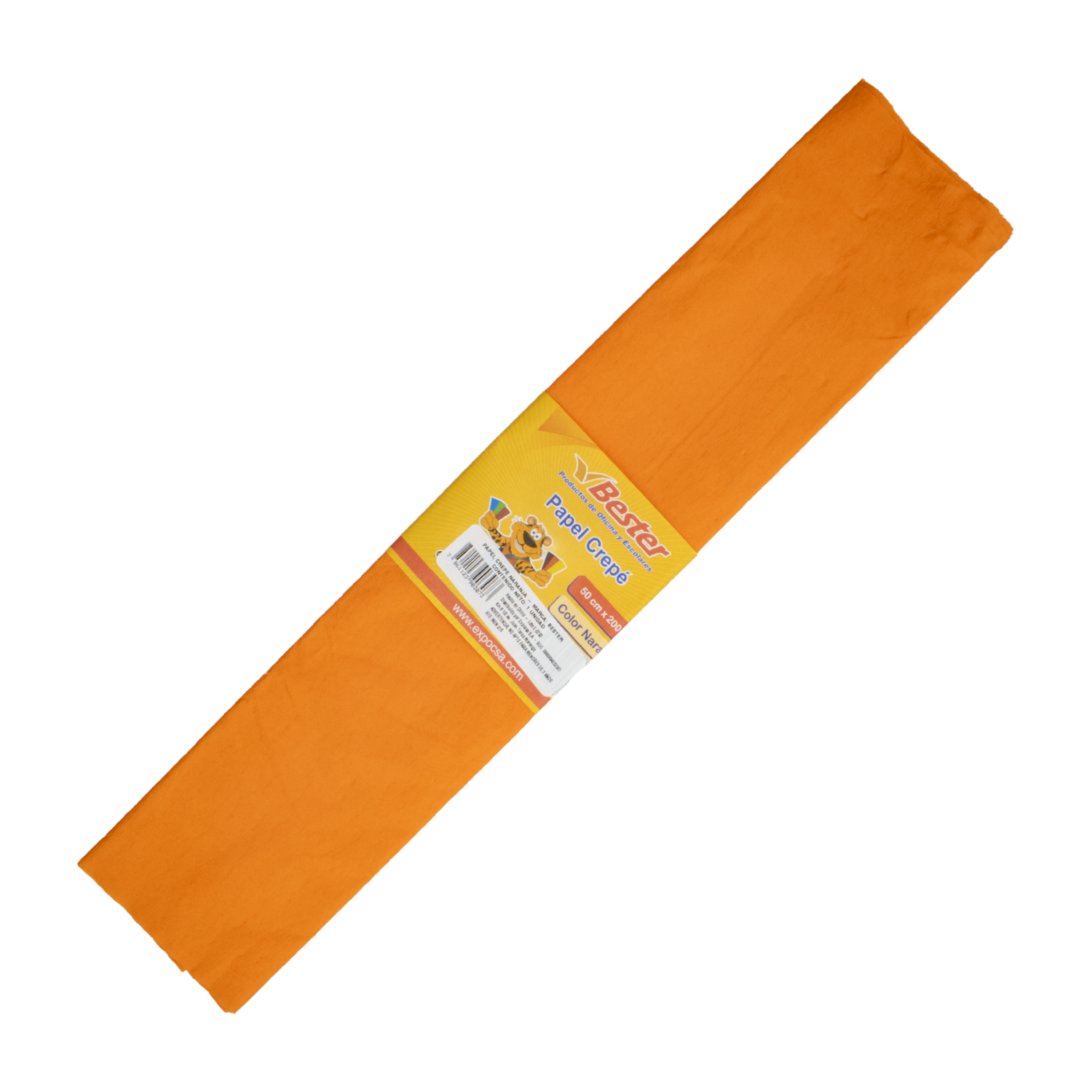 Papel Crepé Tono Naranja BESTER 1X10Uds