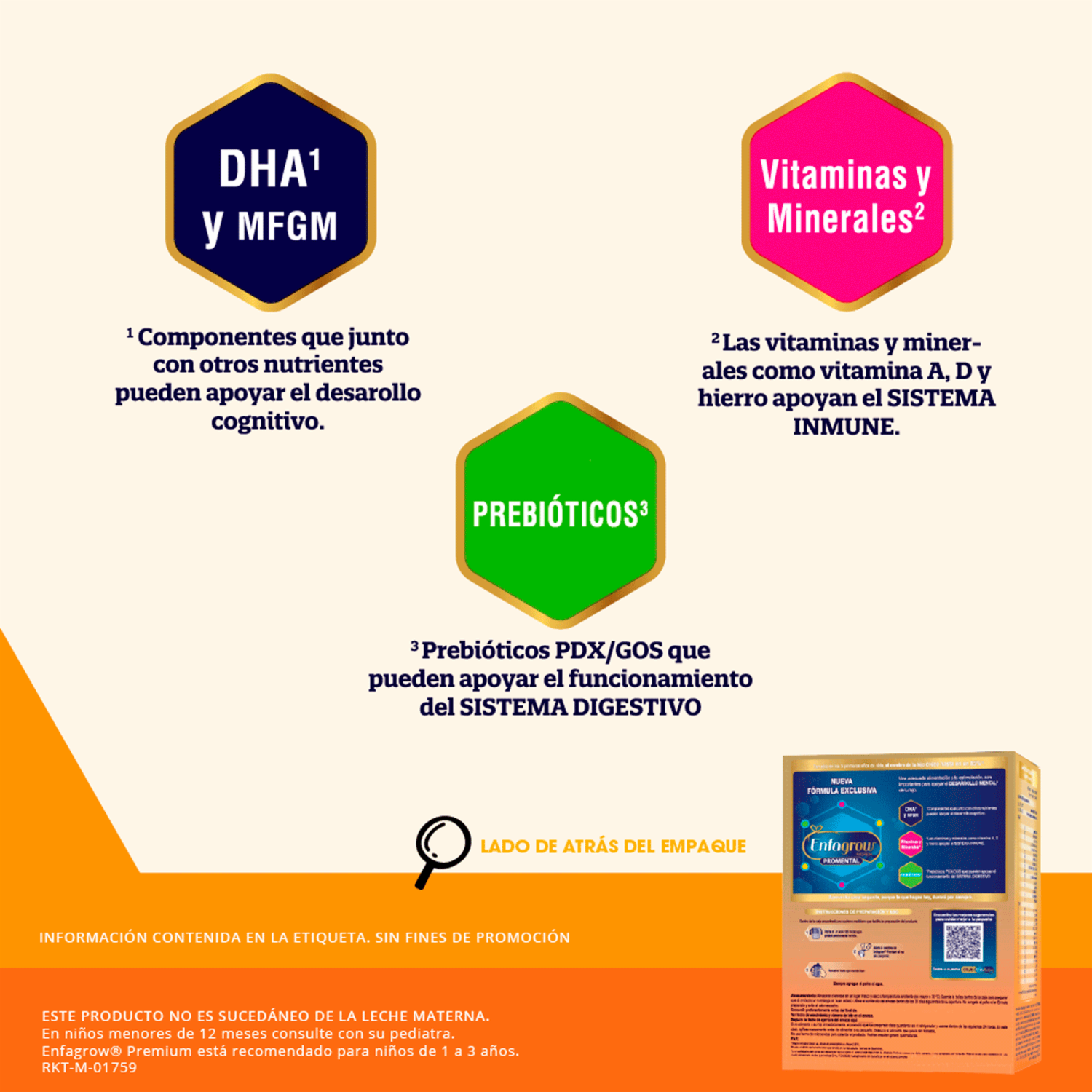 Leche Infantil Tercera Etapa Premium Prometal ENFAGROW 1100 G