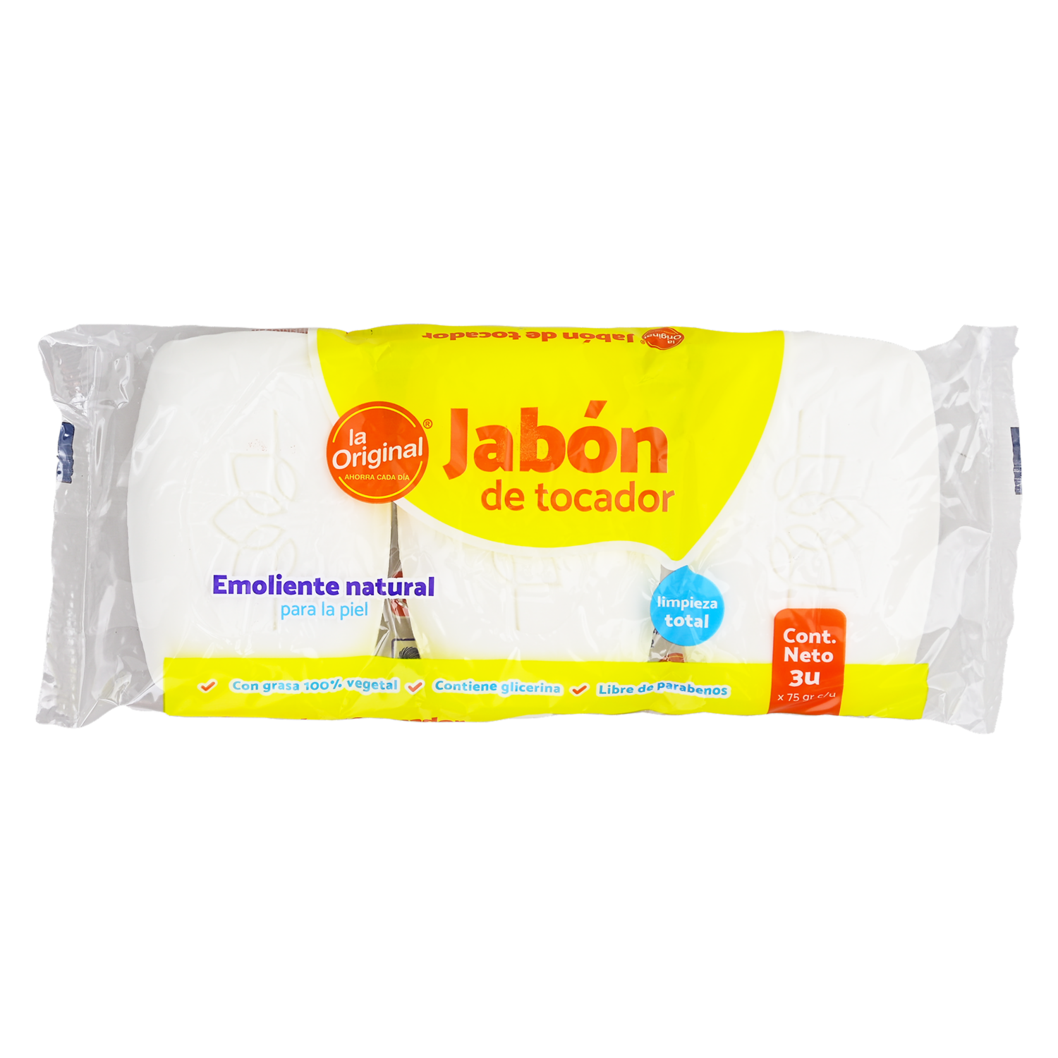 Jabón En Barra Emoliente Natural LA ORIGINAL 3X75G
