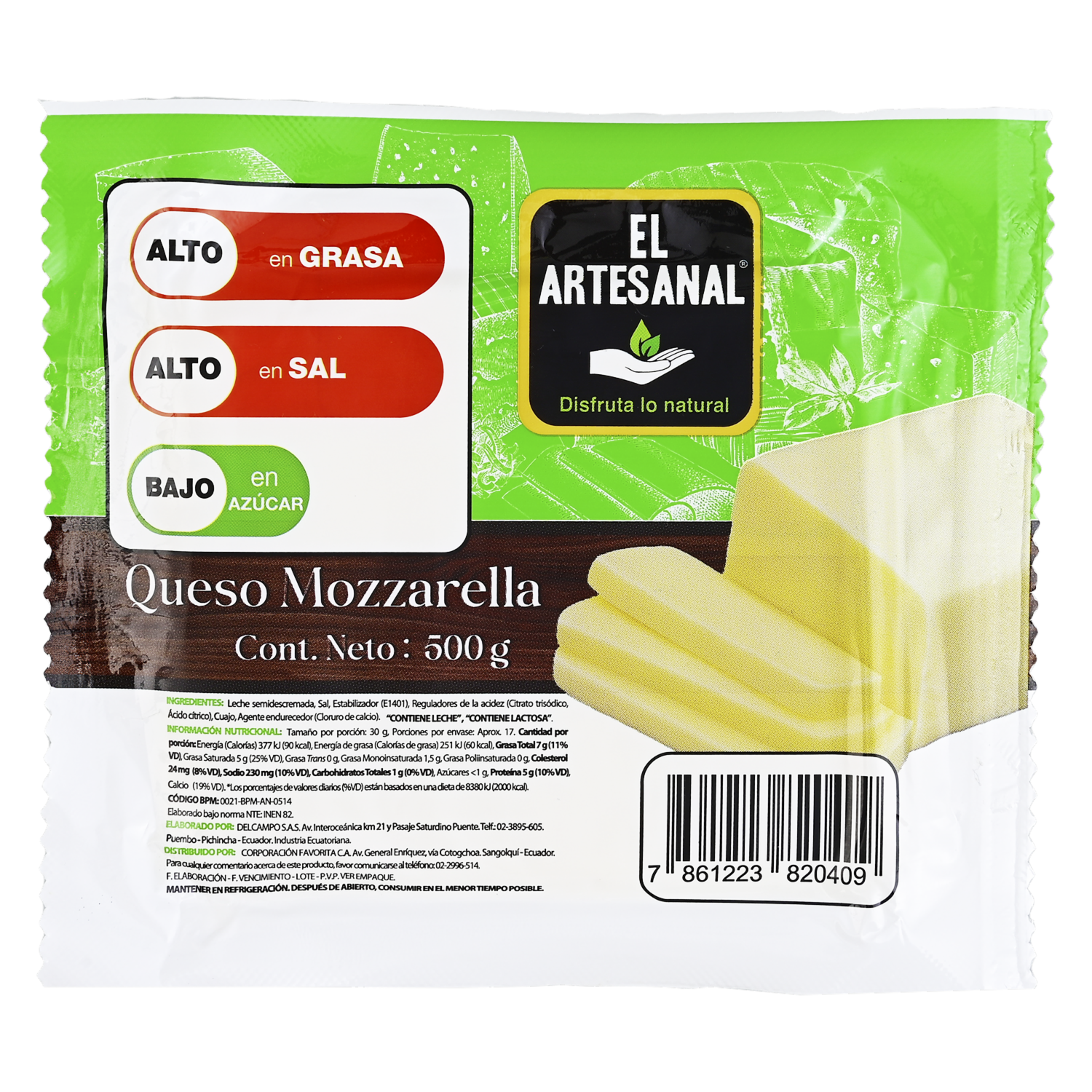 Ques Mozzarella EL ARTESANAL 500 G