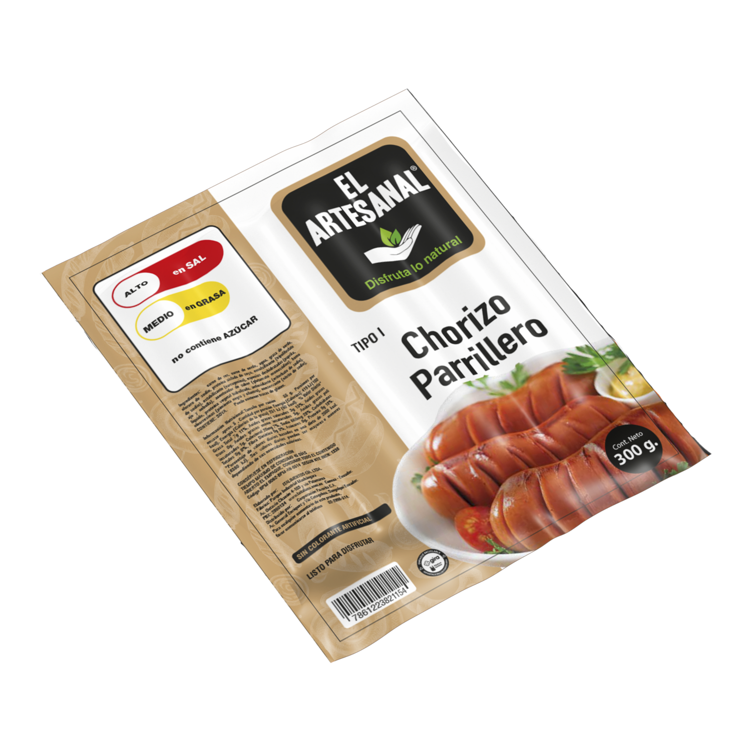 Chorizo Parrillero EL ARTESANAL 300 G