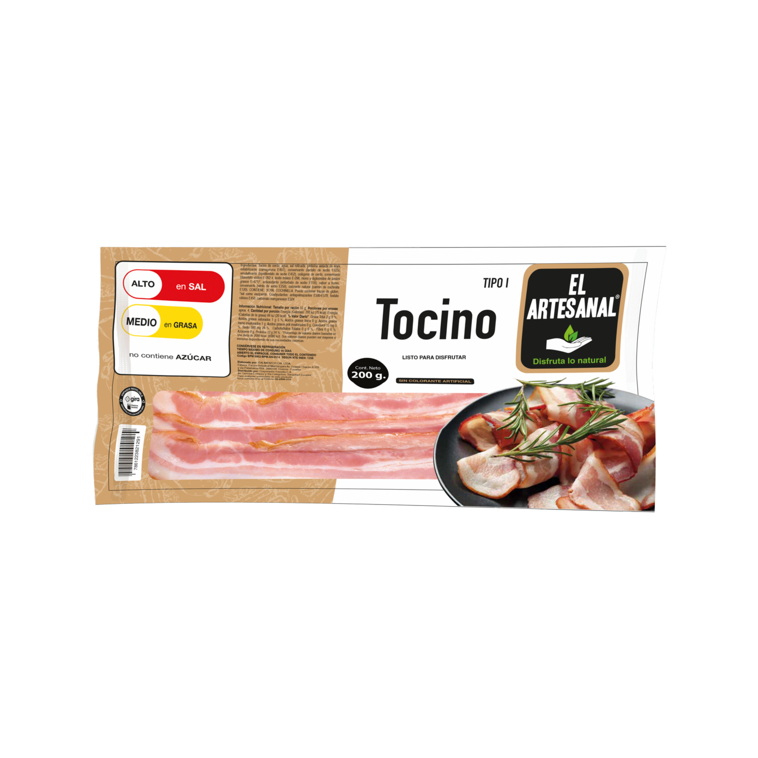 Tocino Tipo I EL ARTESANAL 200 G