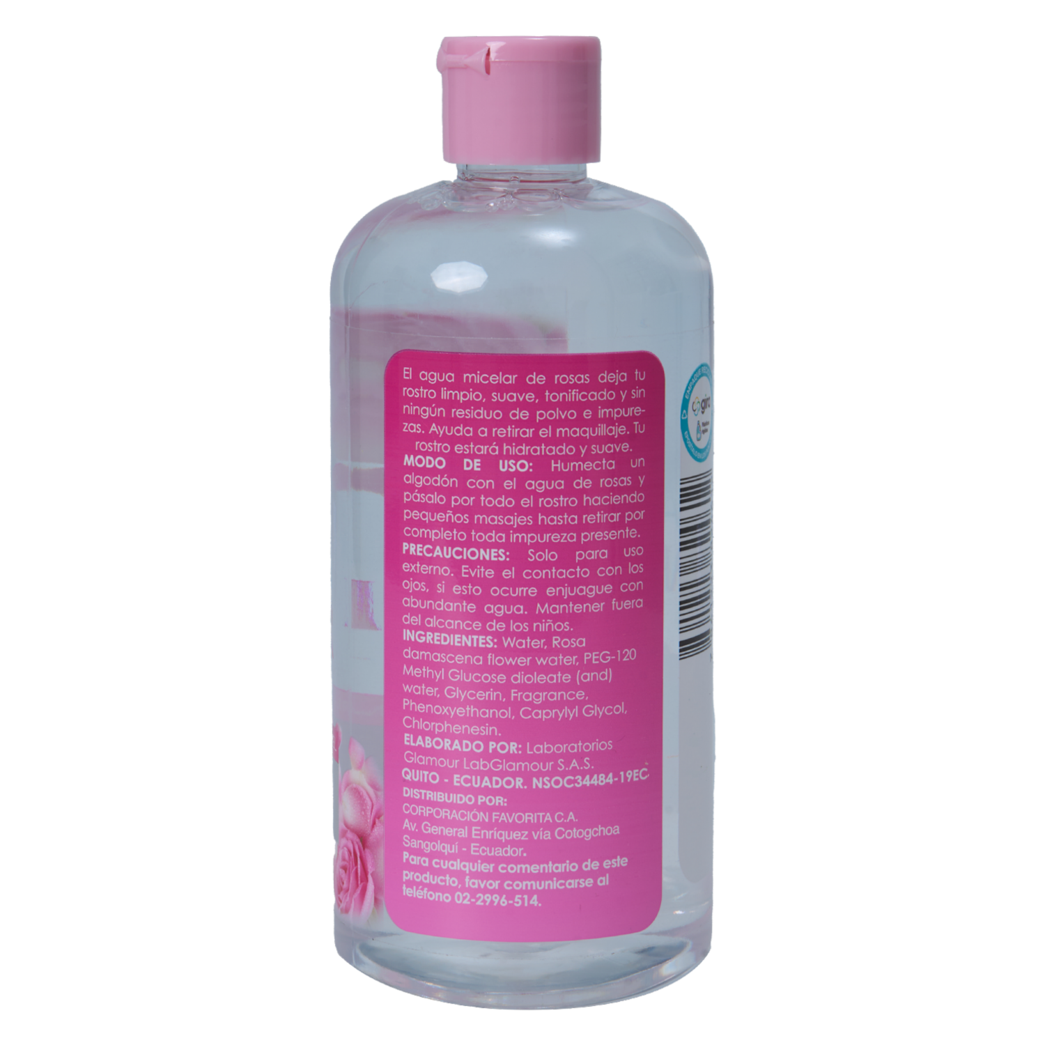 Agua Micelar Desmaquillante De Rosas Para Todo Tipo De Piel GAMA 420 Ml