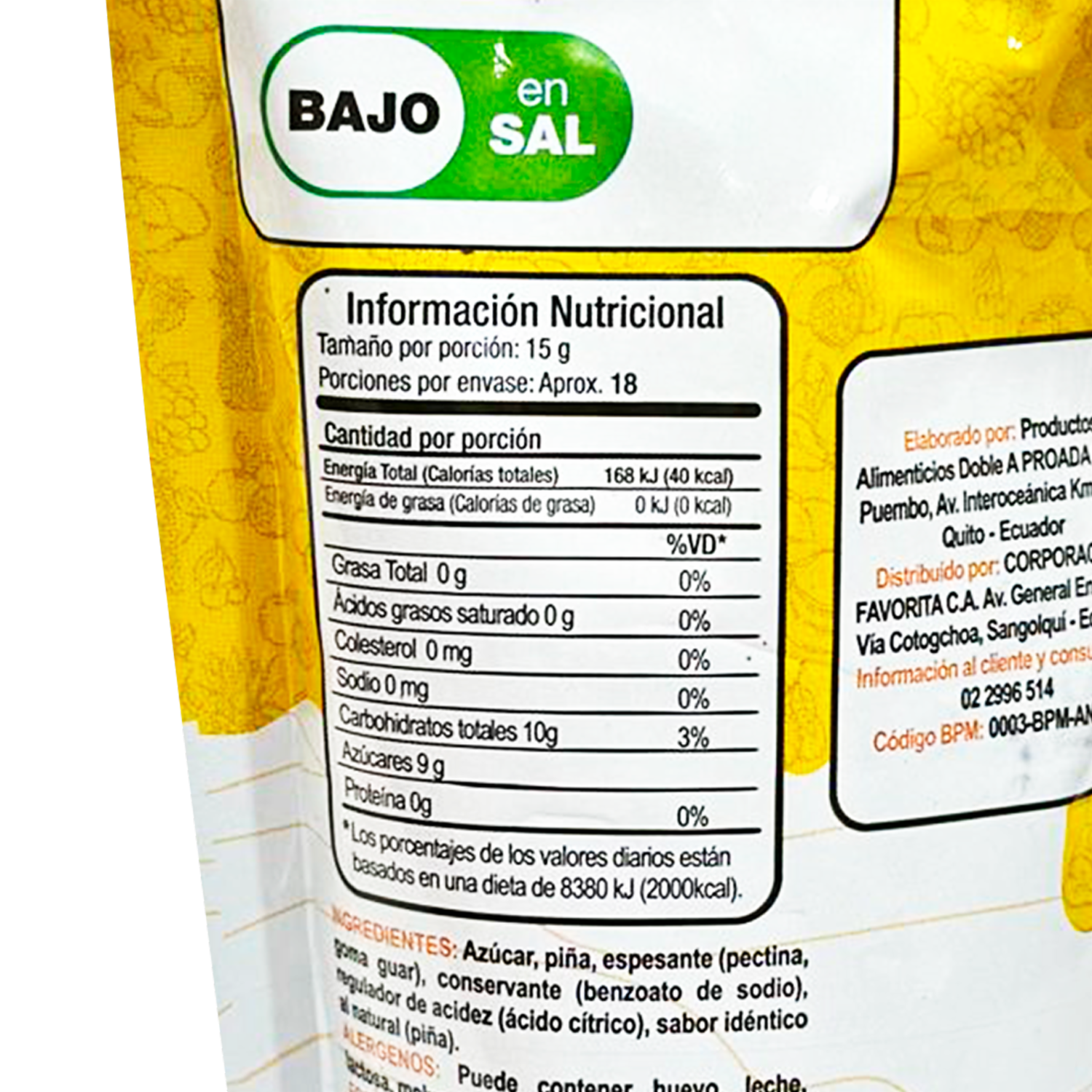 Mermelada De Piña EL ARTESANAL 270 G