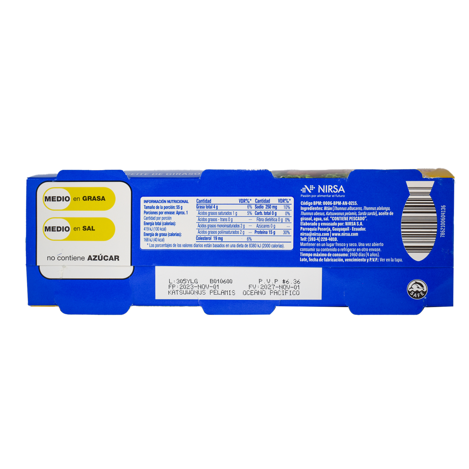 Atún Lomitos En Aceite De Girasol REAL 6 X 80 G