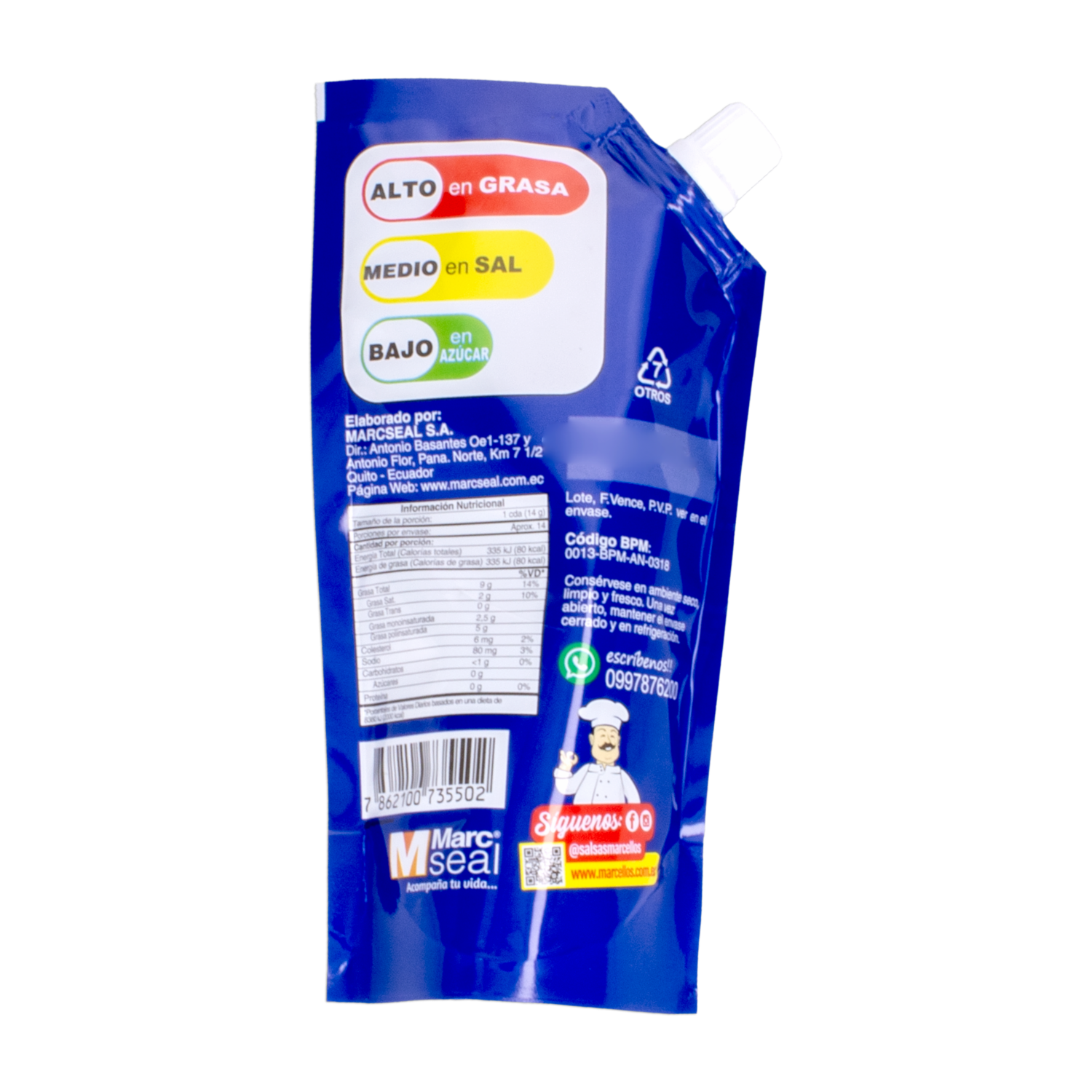 Mayonesa Natural MARCELLO’S Doypack 200 G