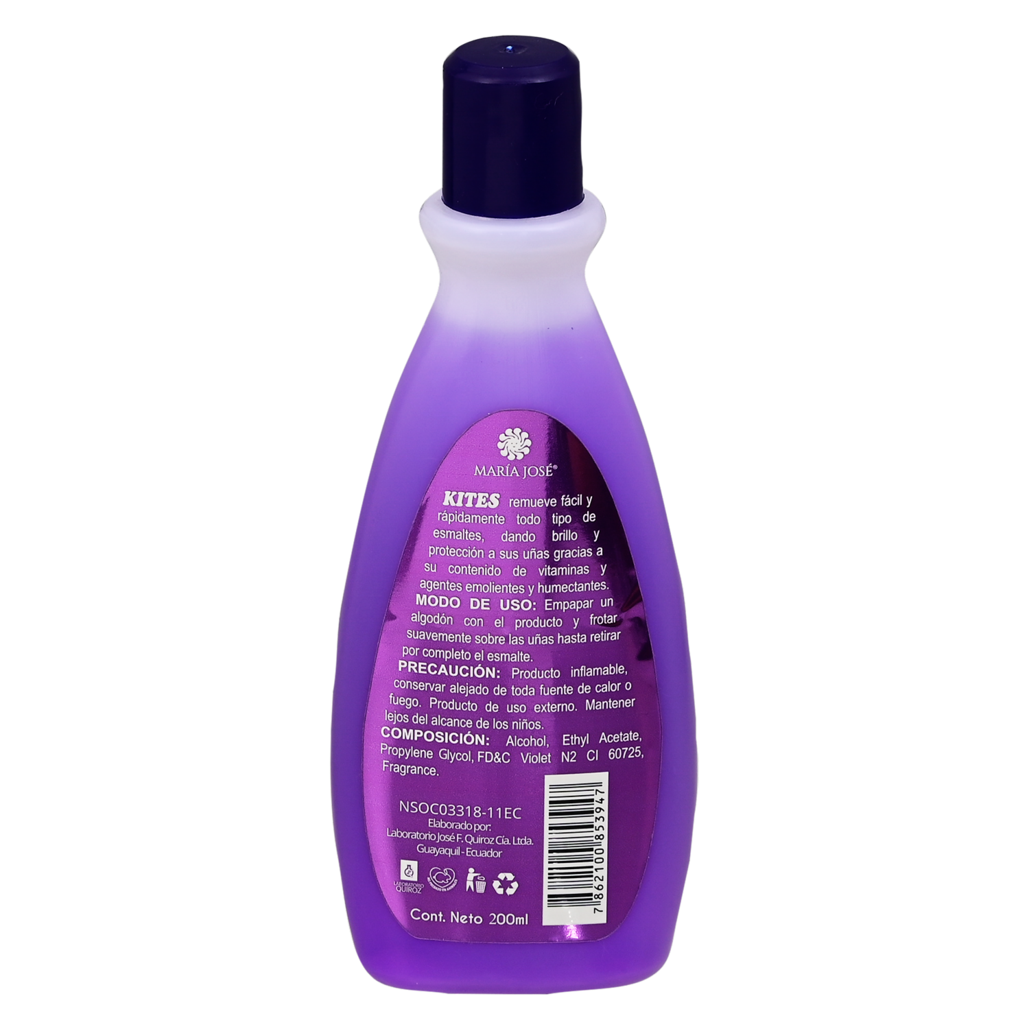 Quita Esmalte Lila KITES 200 Ml