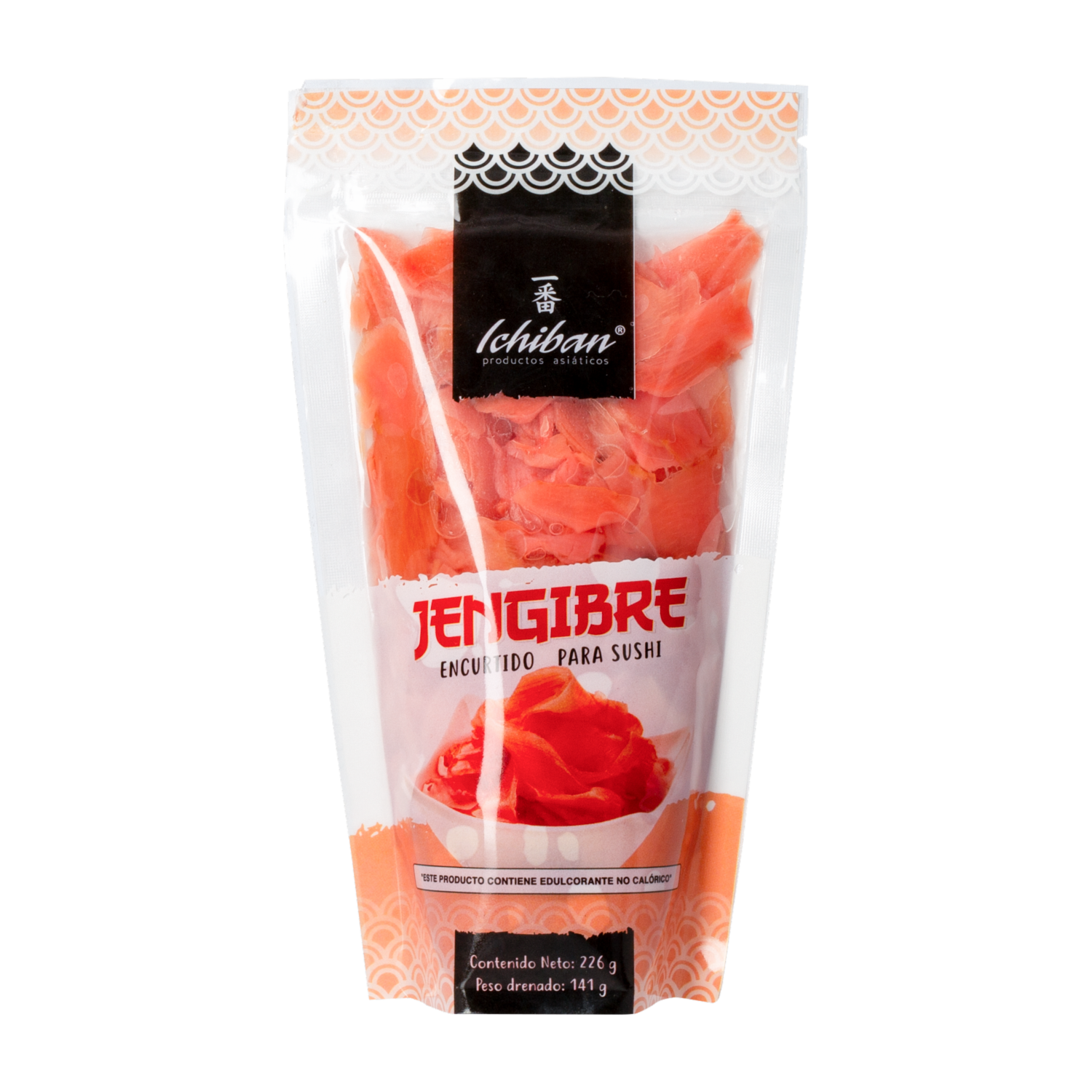 Jengibre Rosado Encurtido Para Sushi ICHIBAN 226 G