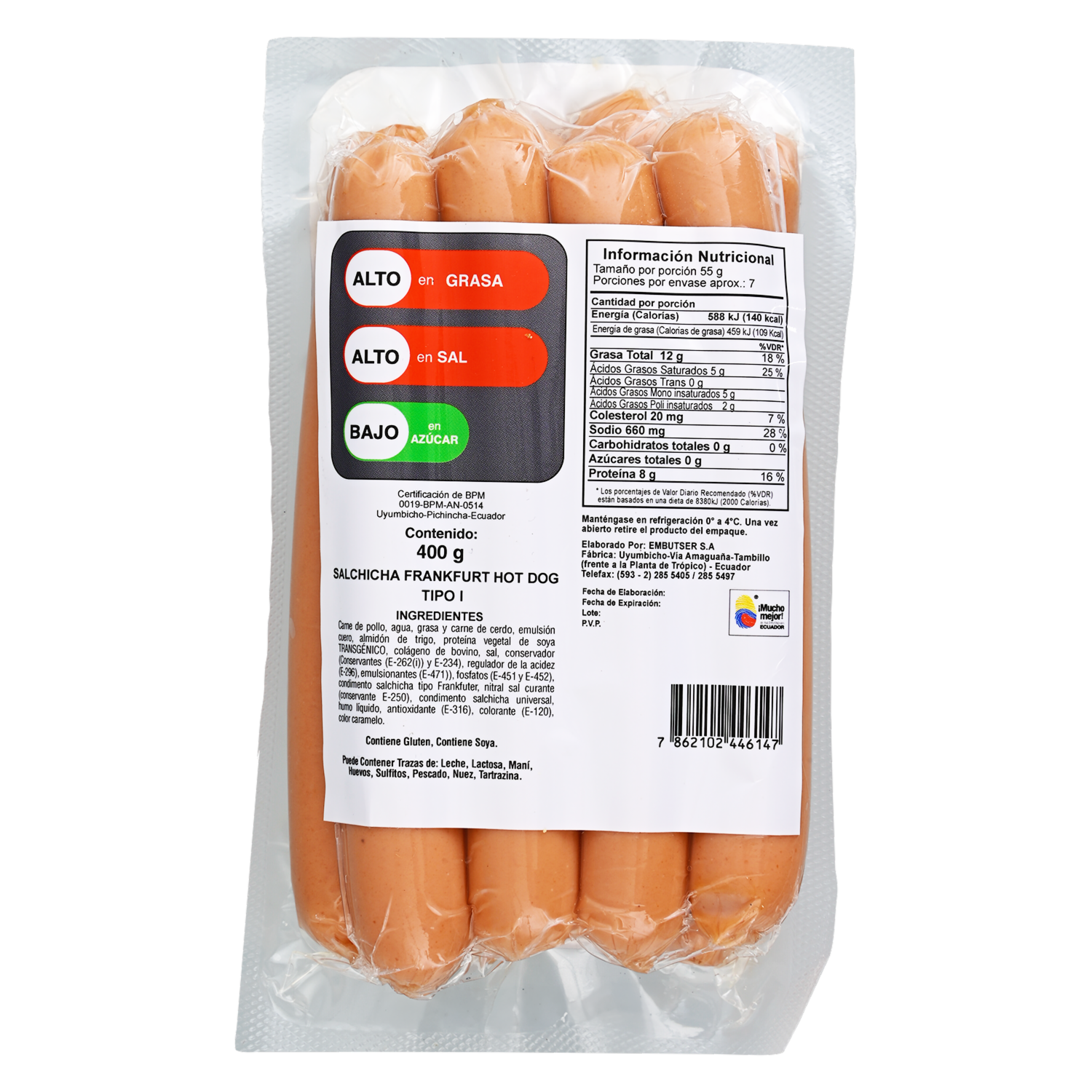 Salchicha Frankfurt FEDERER 400 G