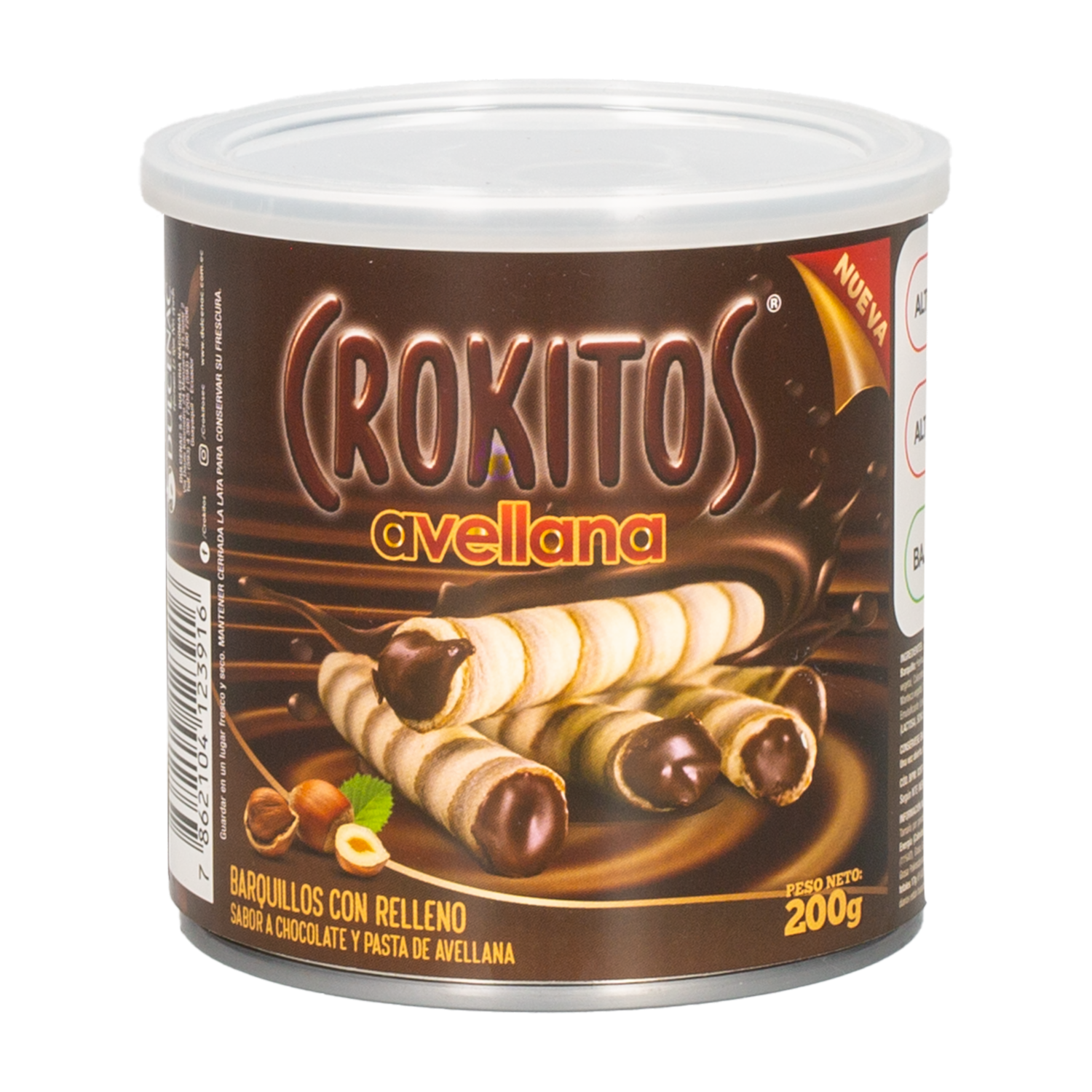Barquillos De Avellana En Lata CROKITOS 200   G