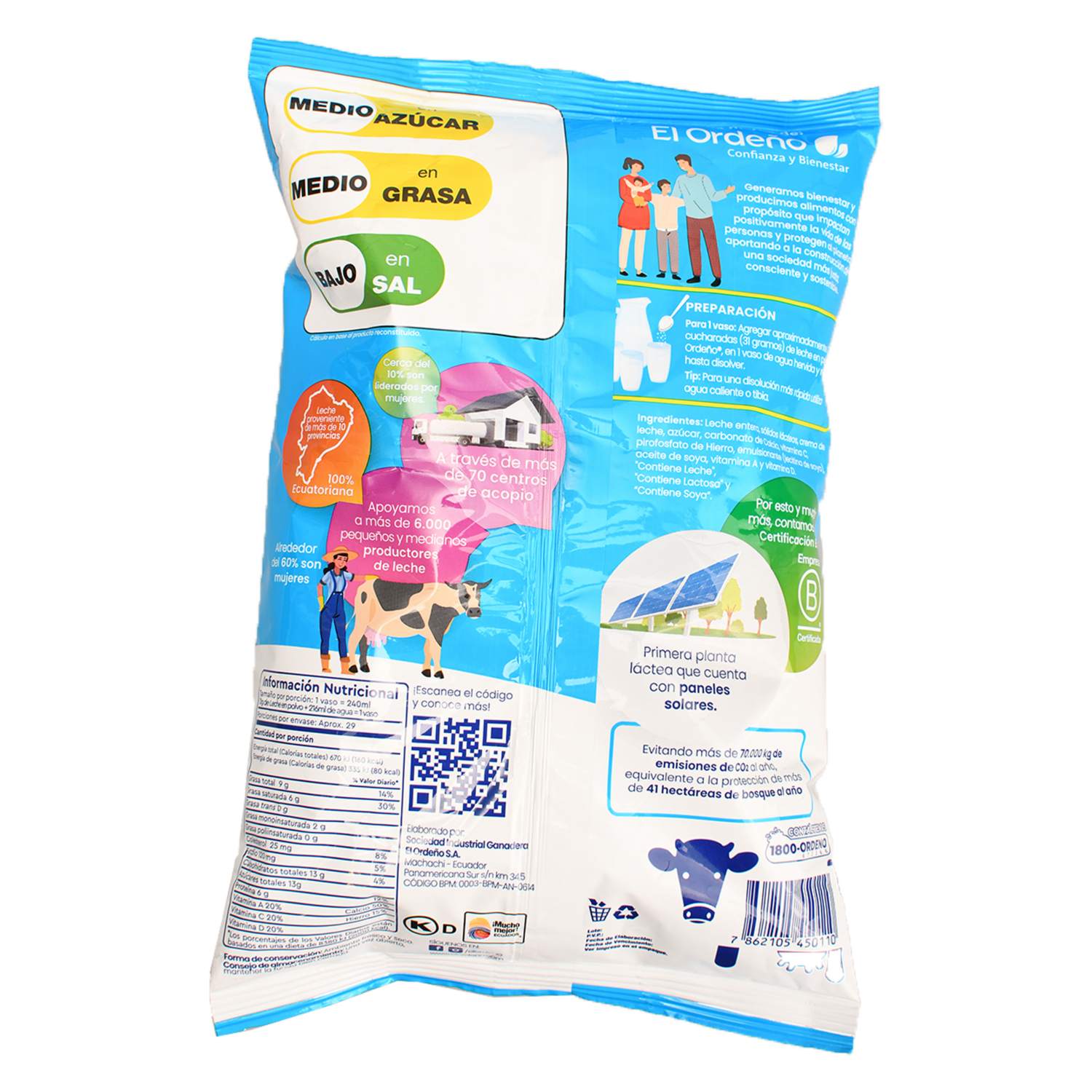 Leche En Polvo Modificada EL ORDEÑO 900 g