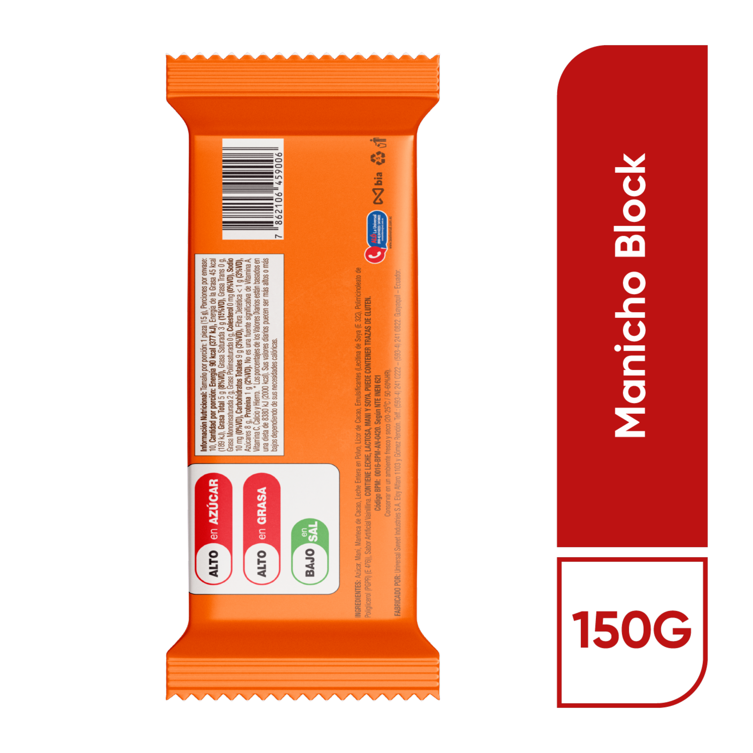 Chocolate Block MANICHO 150 G