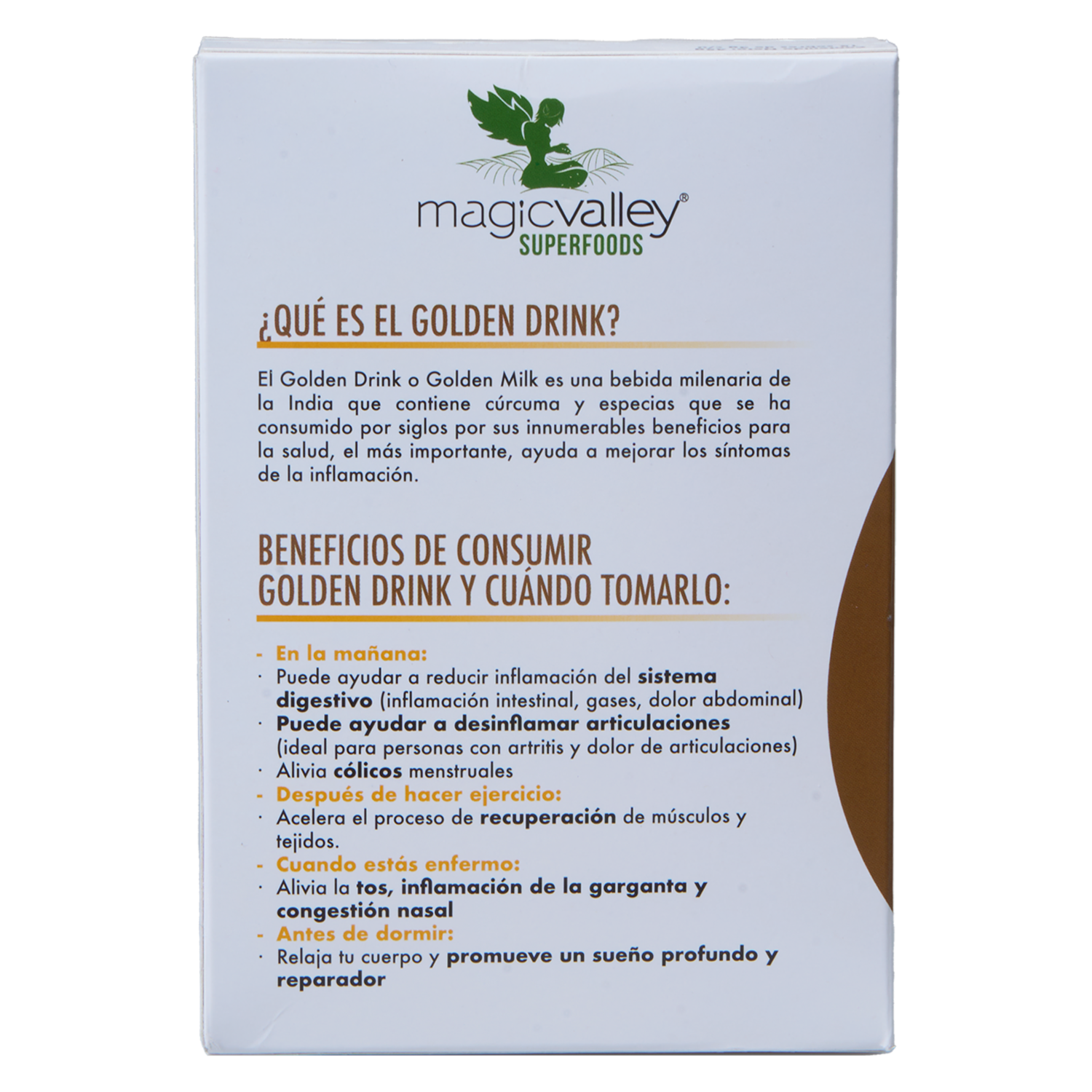 Té En Polvo De Coco Cúrcuma Y Especias Golden Drink MAGIC VALLEY SUPERFOODS 45 G