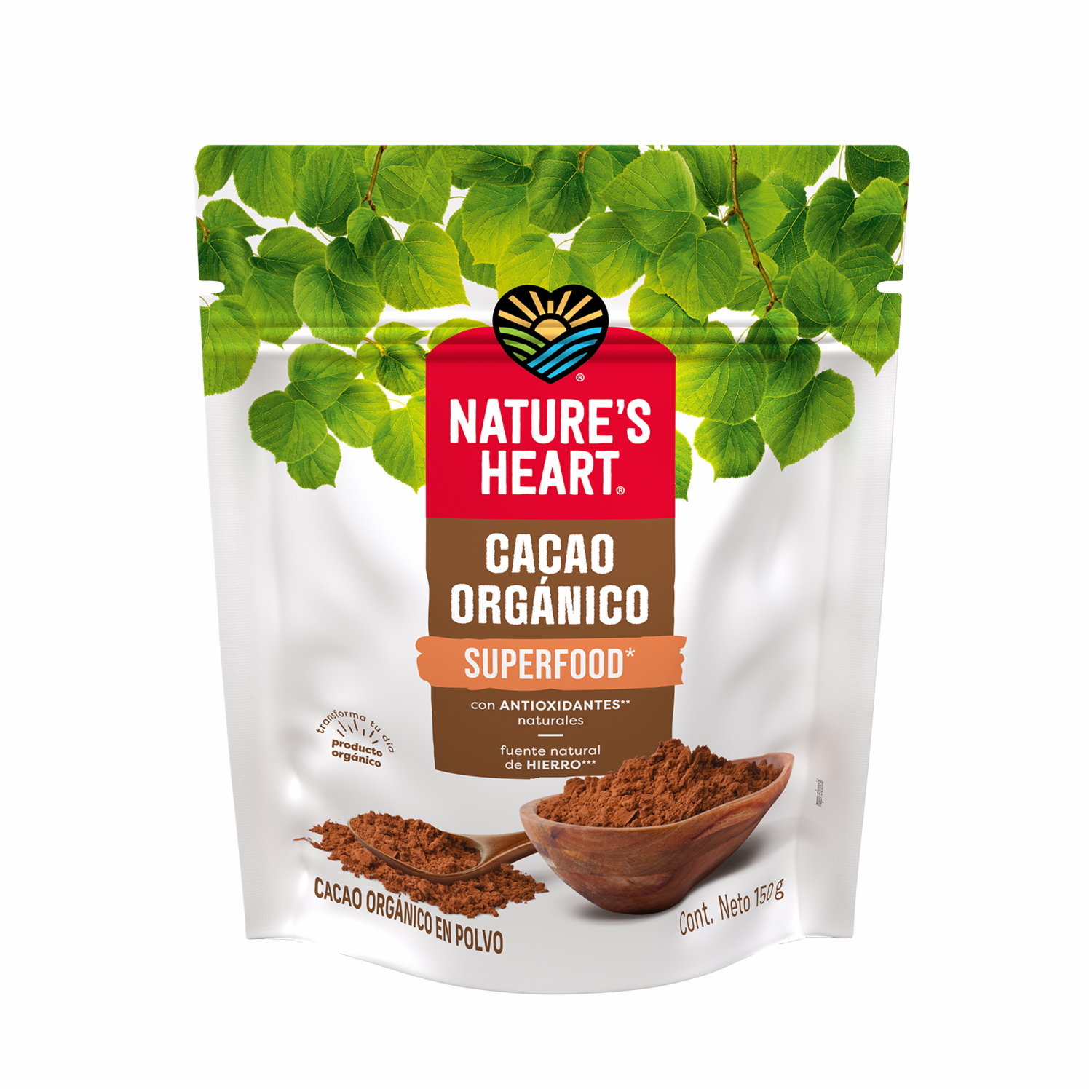 Cacao en Polvo Orgánico NATURE’S HEART 150 G