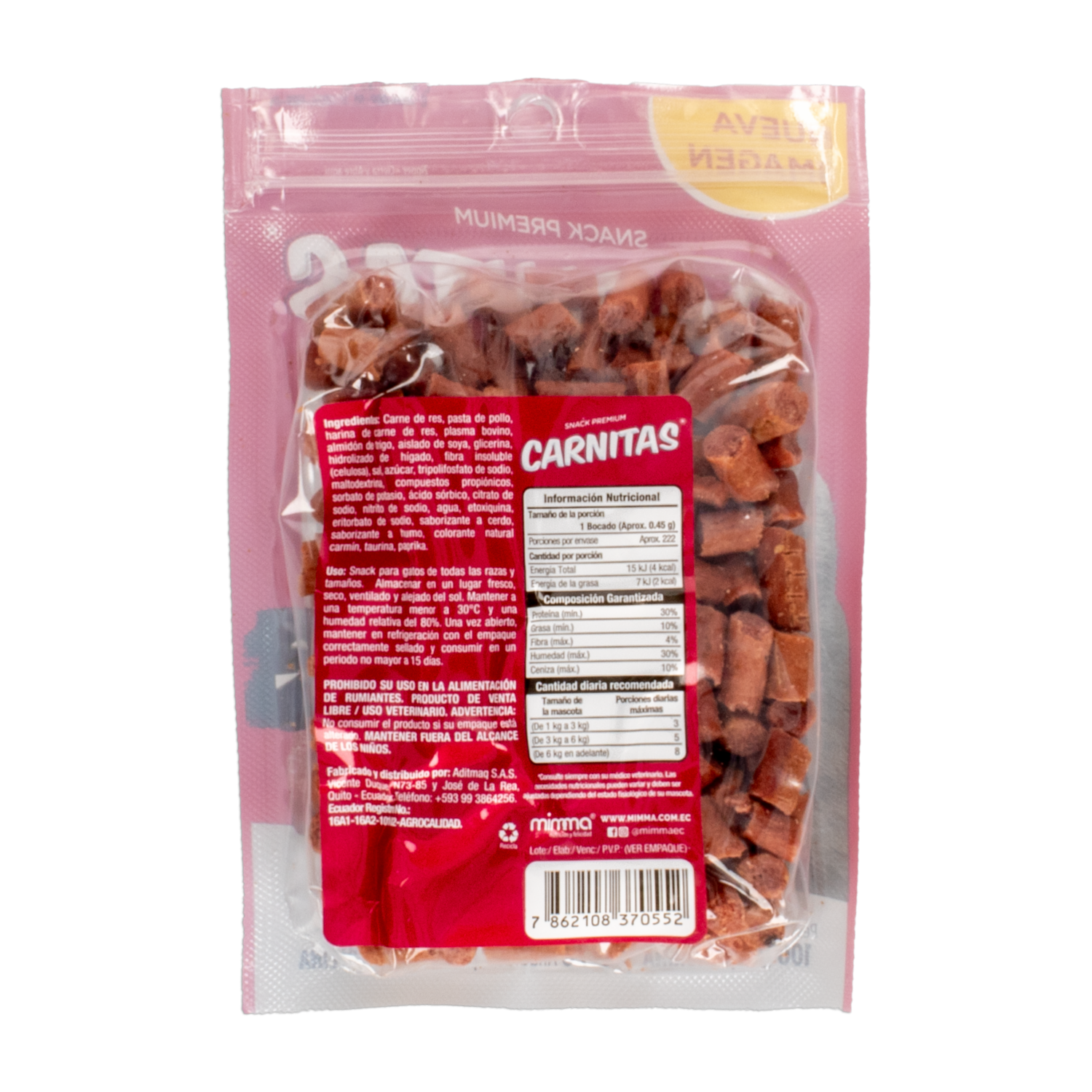 Snack Para Gatos De Carne CARNITAS 100 G