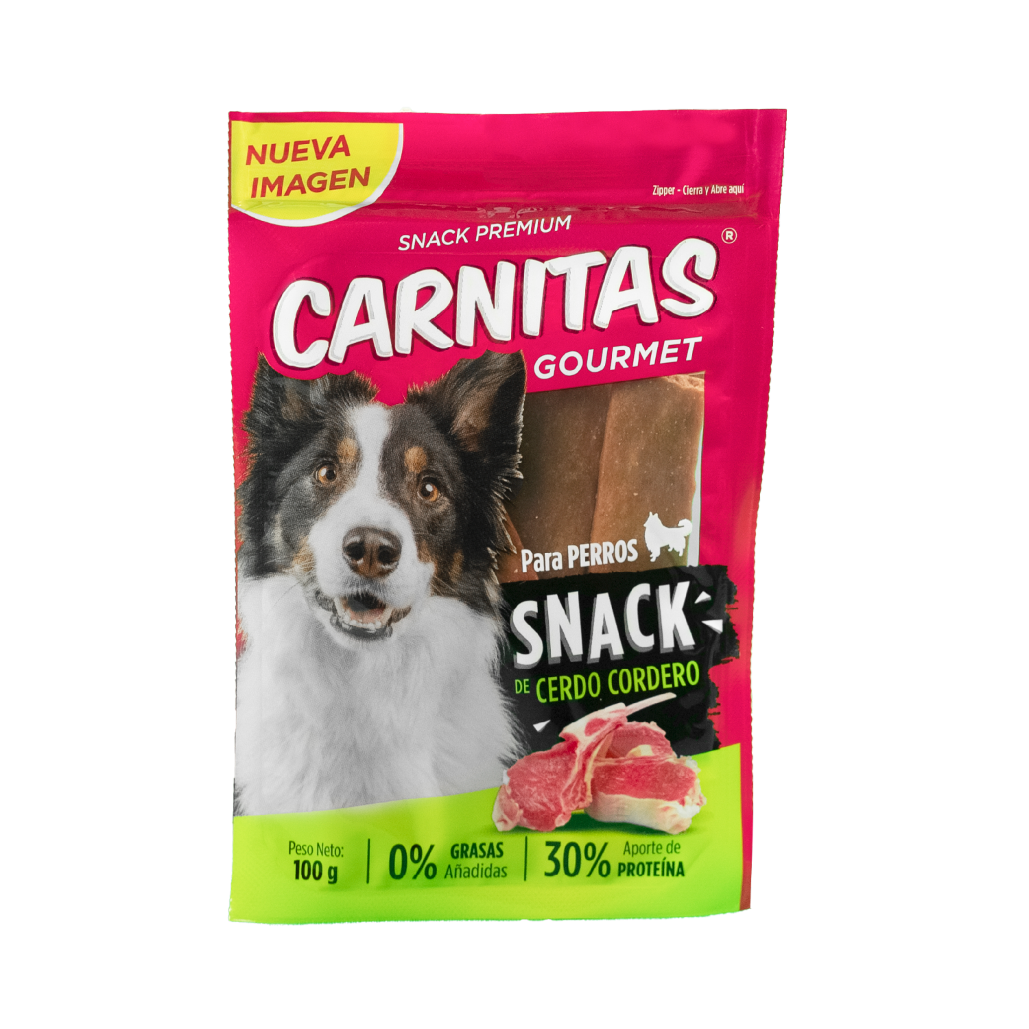 Snack Para Perros Gourmet De Cerdo Y Cordero CARNITAS 100 G