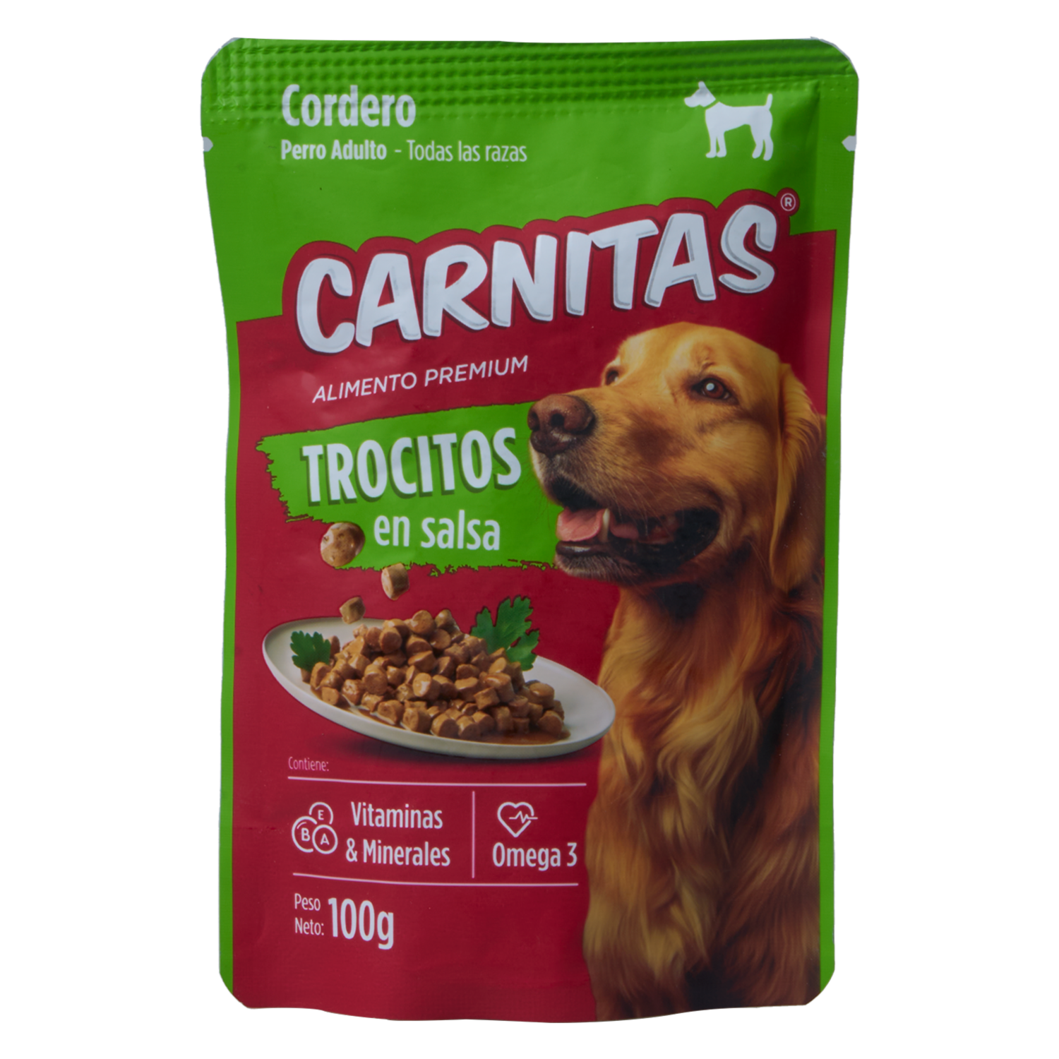 Alimento Húmedo Para Perros Trocitos De Cordero En Salsa CARNITAS 100 G