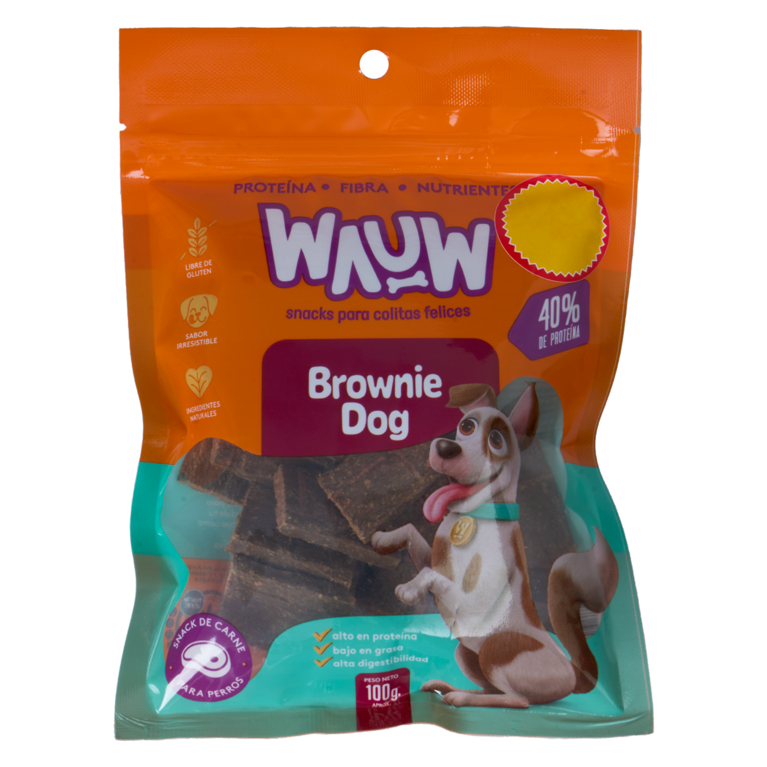 Snack Para Perros Brownie Dog WAUW 100 G