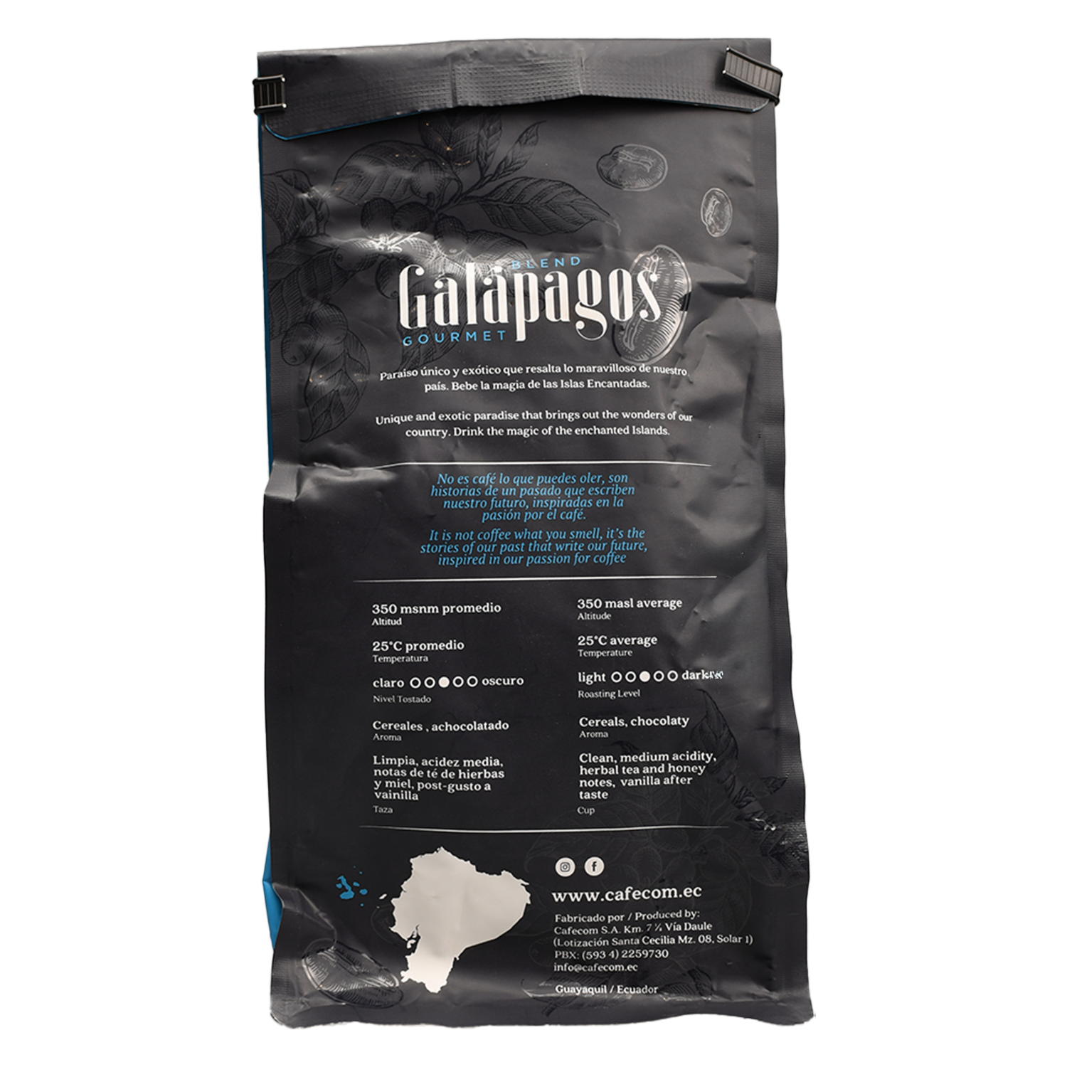Café Tostado Y Molido Galápagos Gourmet Blend Para Pasar CAFECOM 340 G