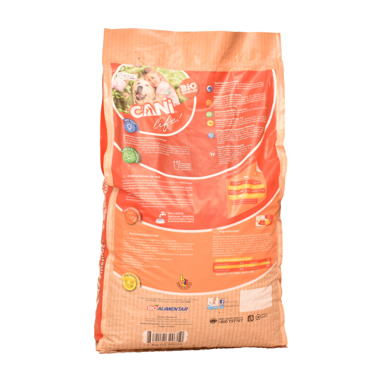 Alimento Para Perros Adultos De Razas Medianas Y Grandes CANIMENTOS 9 Kg