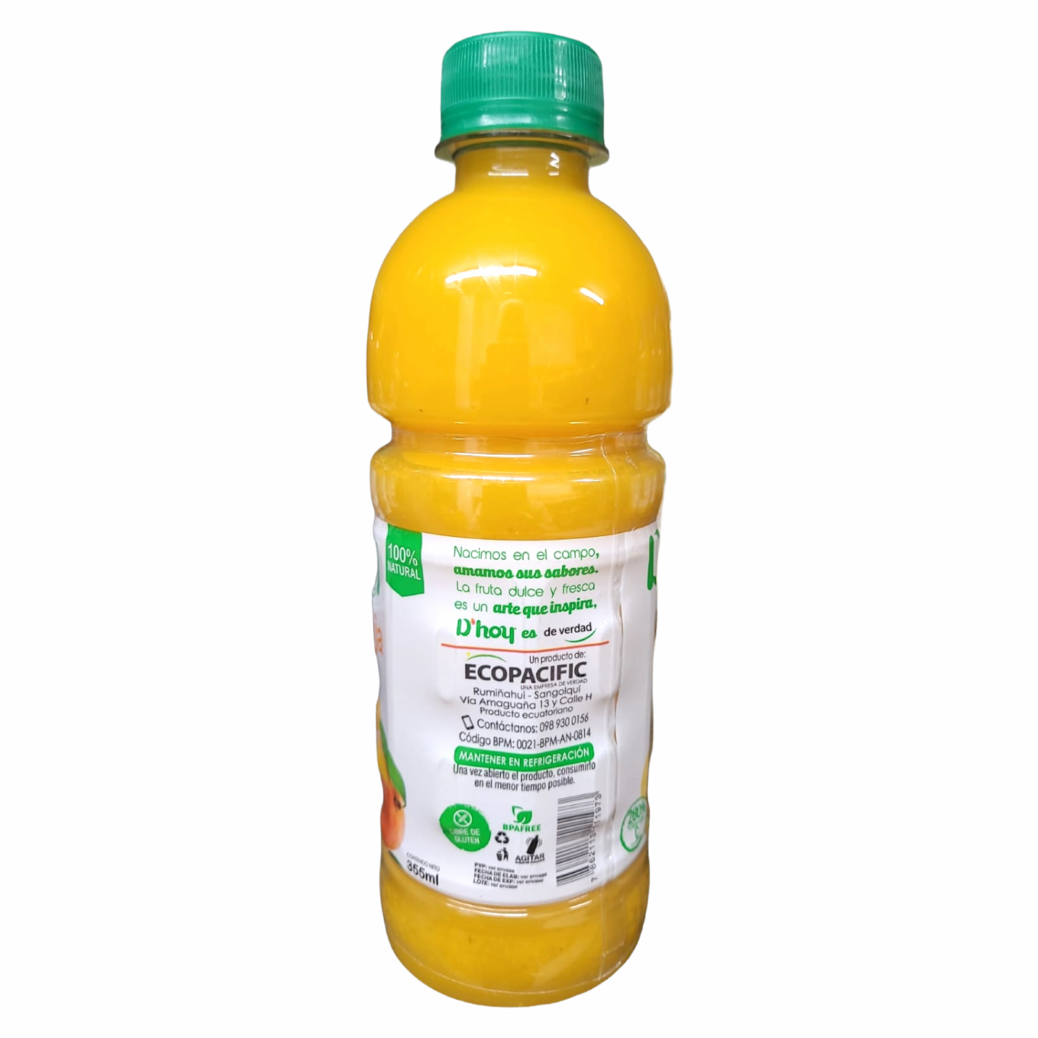 Jugo De Naranja Y Mango 100 % Natural D`HOY 355 Ml
