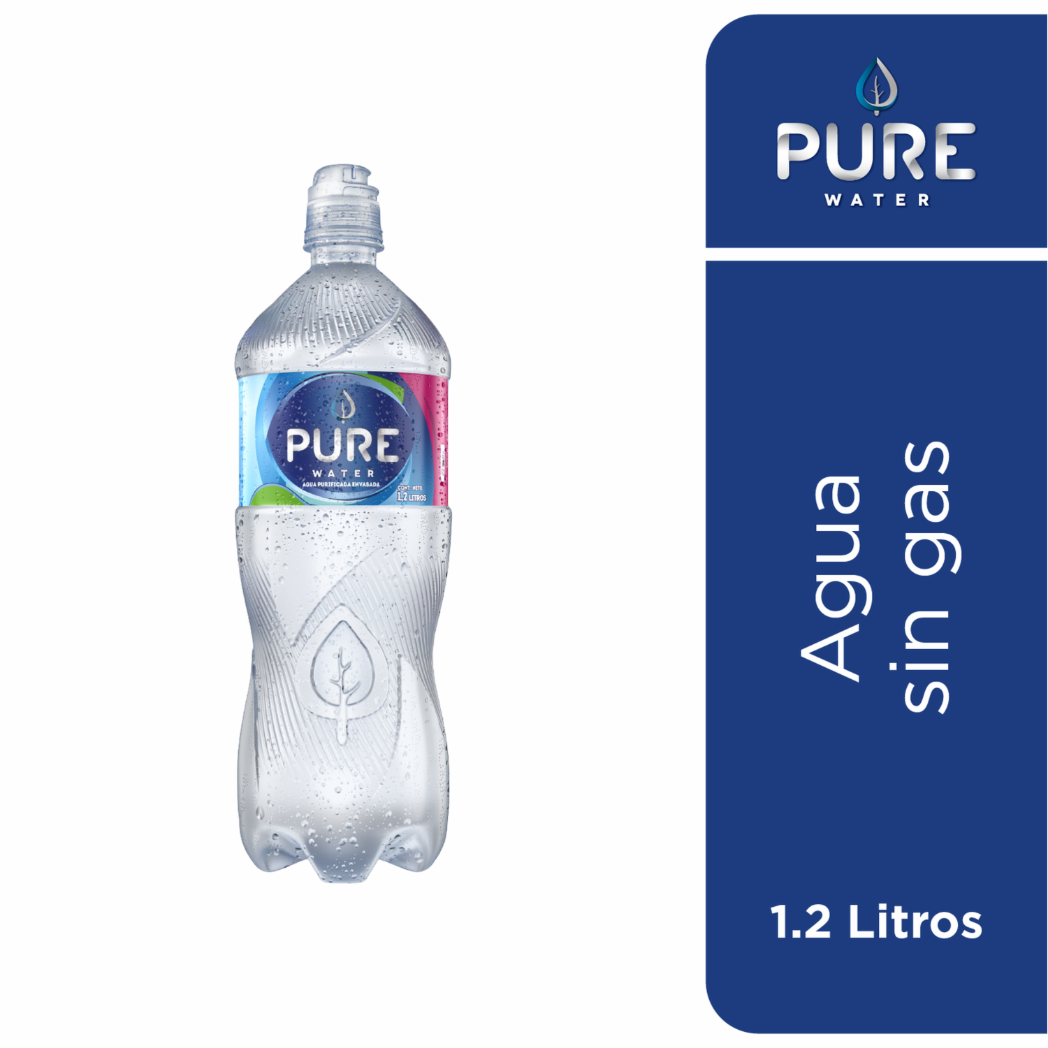 Agua Natural Sin Gas PURE WATER 1200 Ml