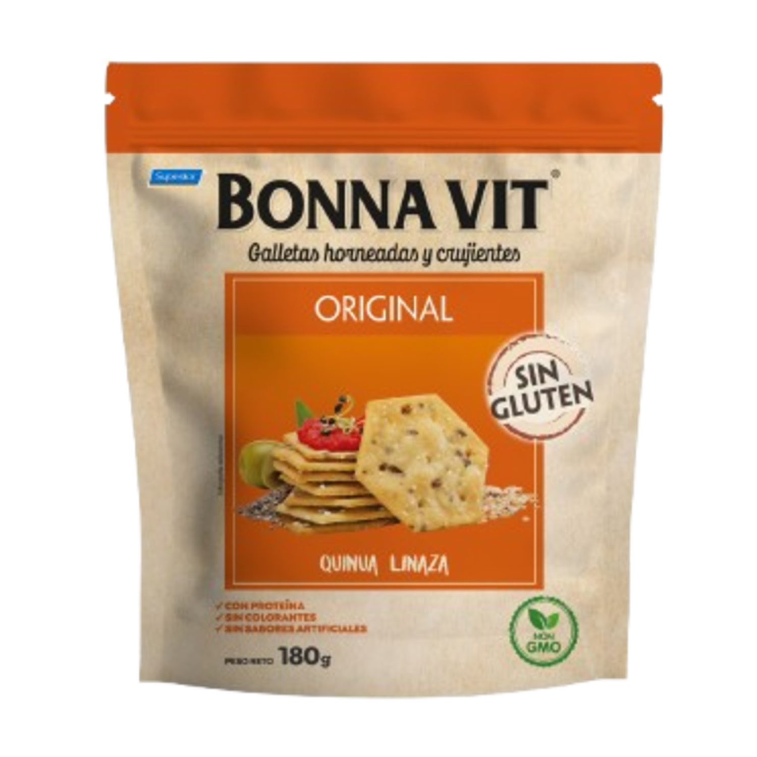 Galletas De Sal Con Quinua Ajonjolí Y Linaza BONNA VIT 180 G