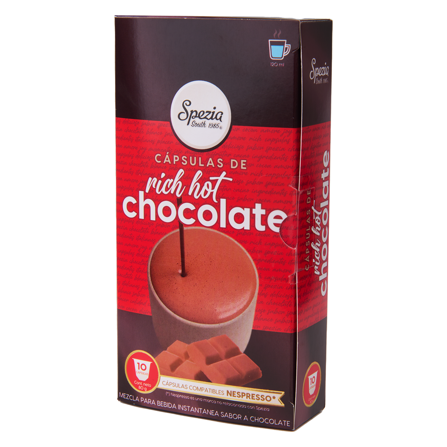 Chocolate En Capsulas Para Maquinas Nespreso SPEZIA 10 X 8 G