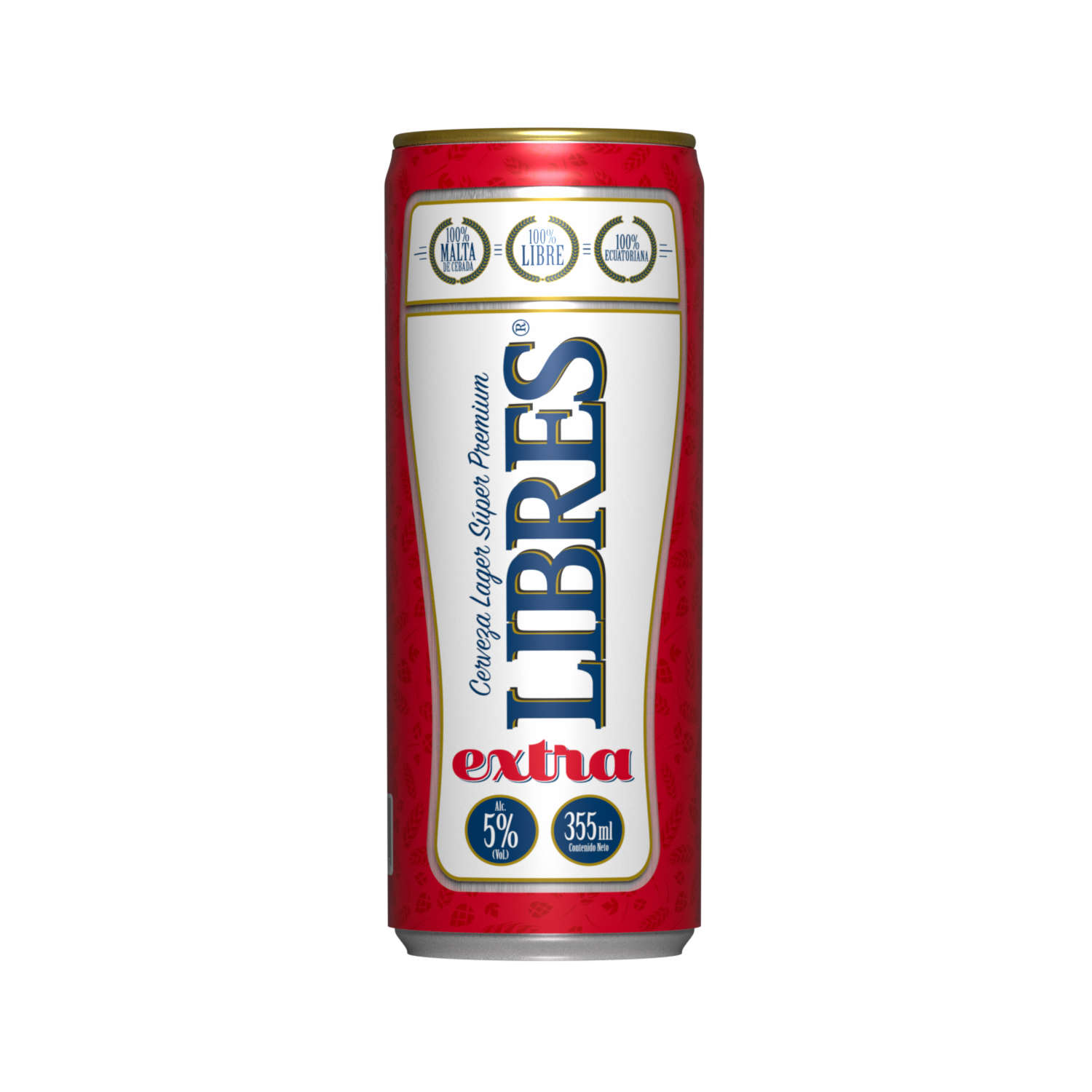 Cerveza Lager Súper Premium 5% Vol. Alc. LIBRES Lata 355 Ml