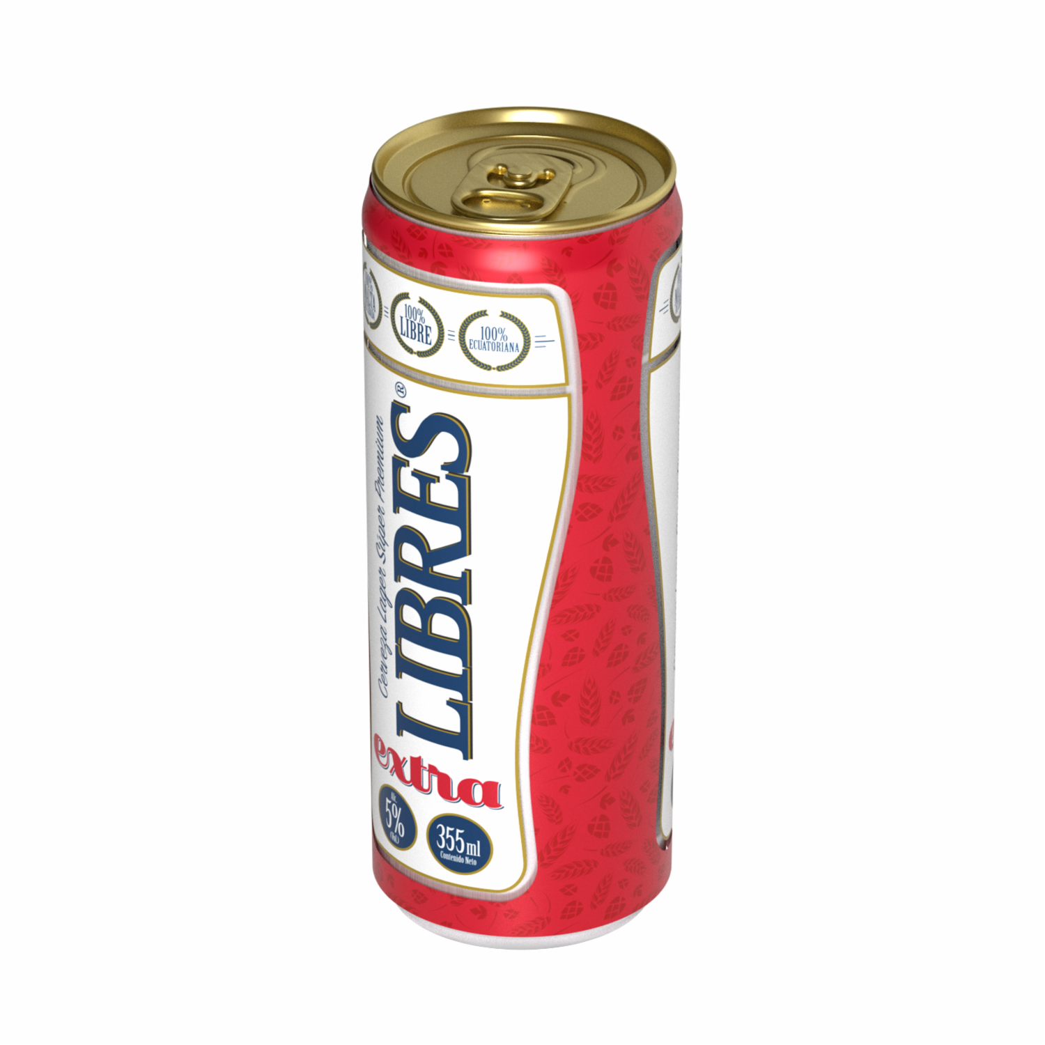 Cerveza Lager Súper Premium 5% Vol. Alc. LIBRES Lata 355 Ml