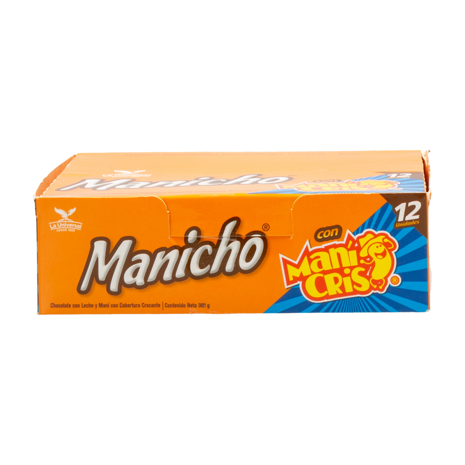 Chocolate Con Leche Y Maní Cris Con Cobertura Crocante MANICHO 300 G