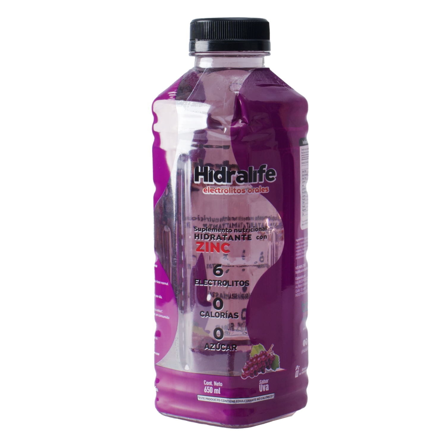 Suplemento Nutricional Hidratante Con Electrolitos Orales Sabor A Uva HIDRALIFE 650 Ml
