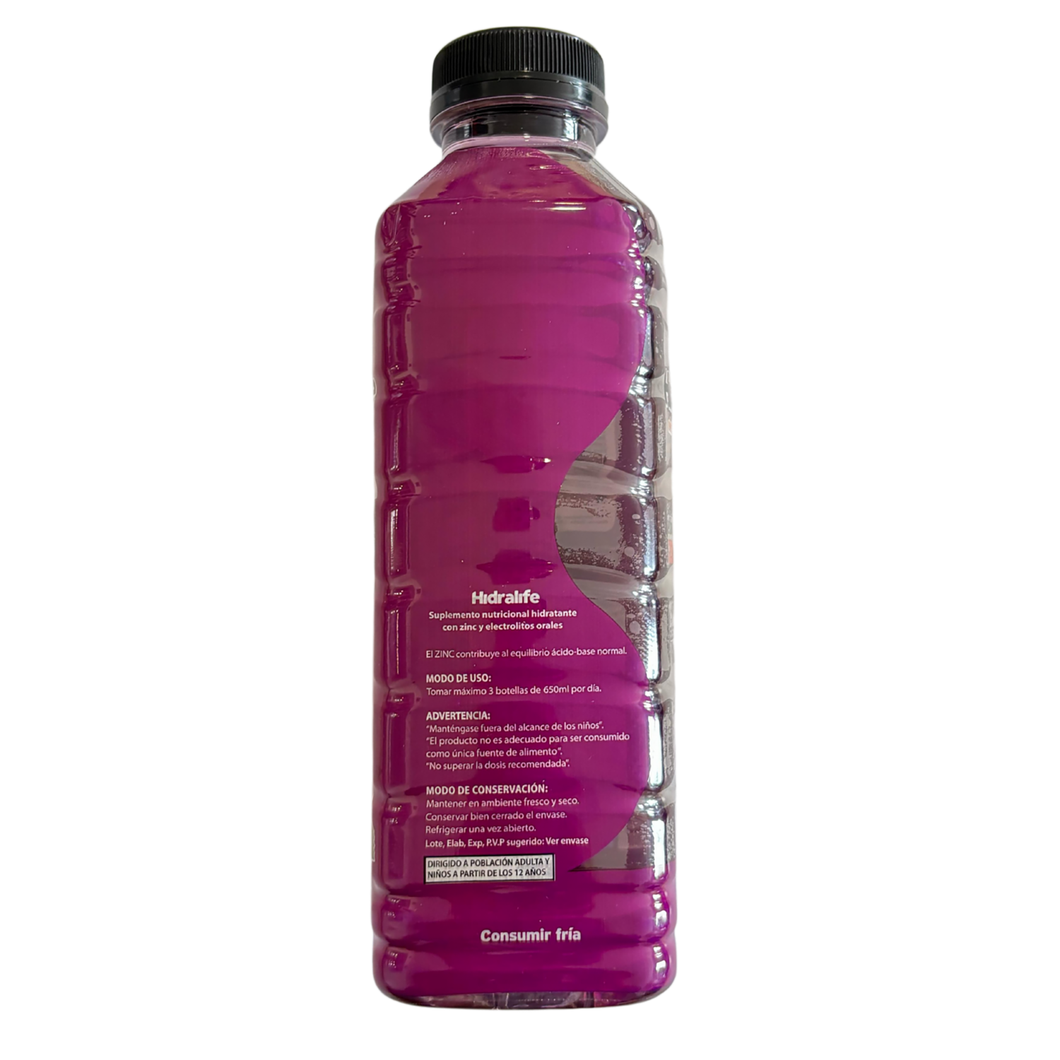 Suplemento Nutricional Hidratante Con Electrolitos Orales Sabor A Uva HIDRALIFE 650 Ml