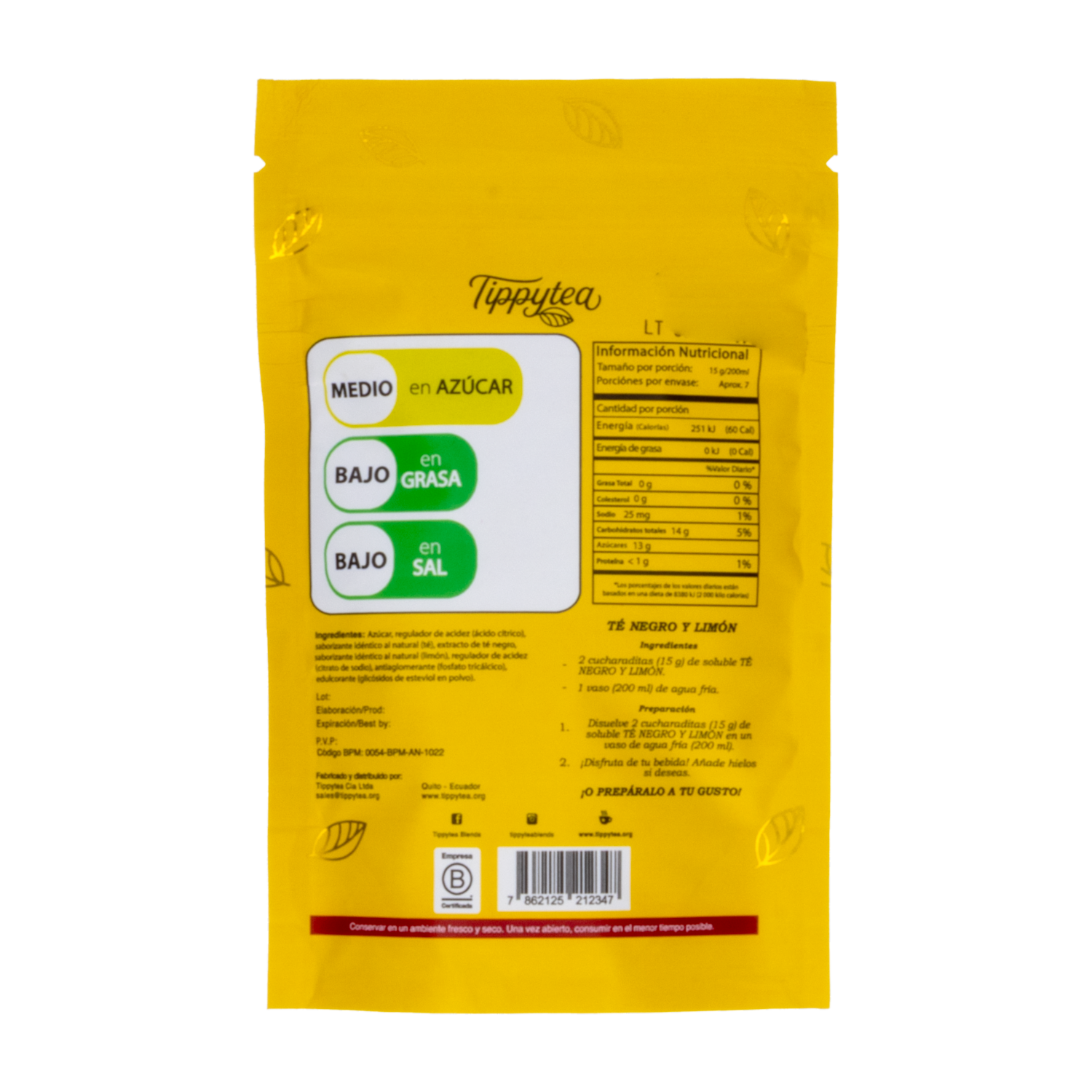 Té Frio Y Limón En Polvo TIPPYTEA 100 G