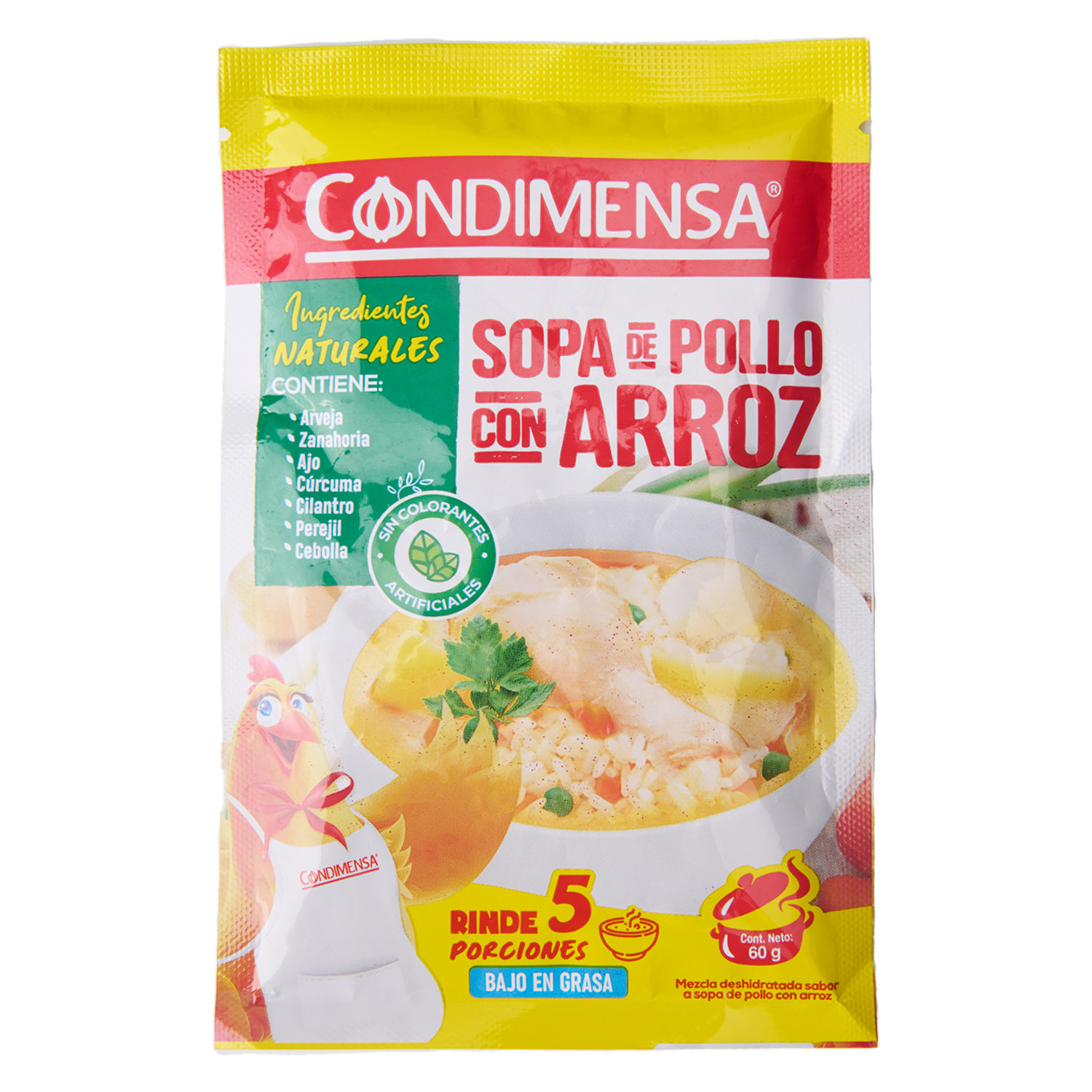 Sopa Instantánea Arroz Y Pollo CONDIMENSA 60 G