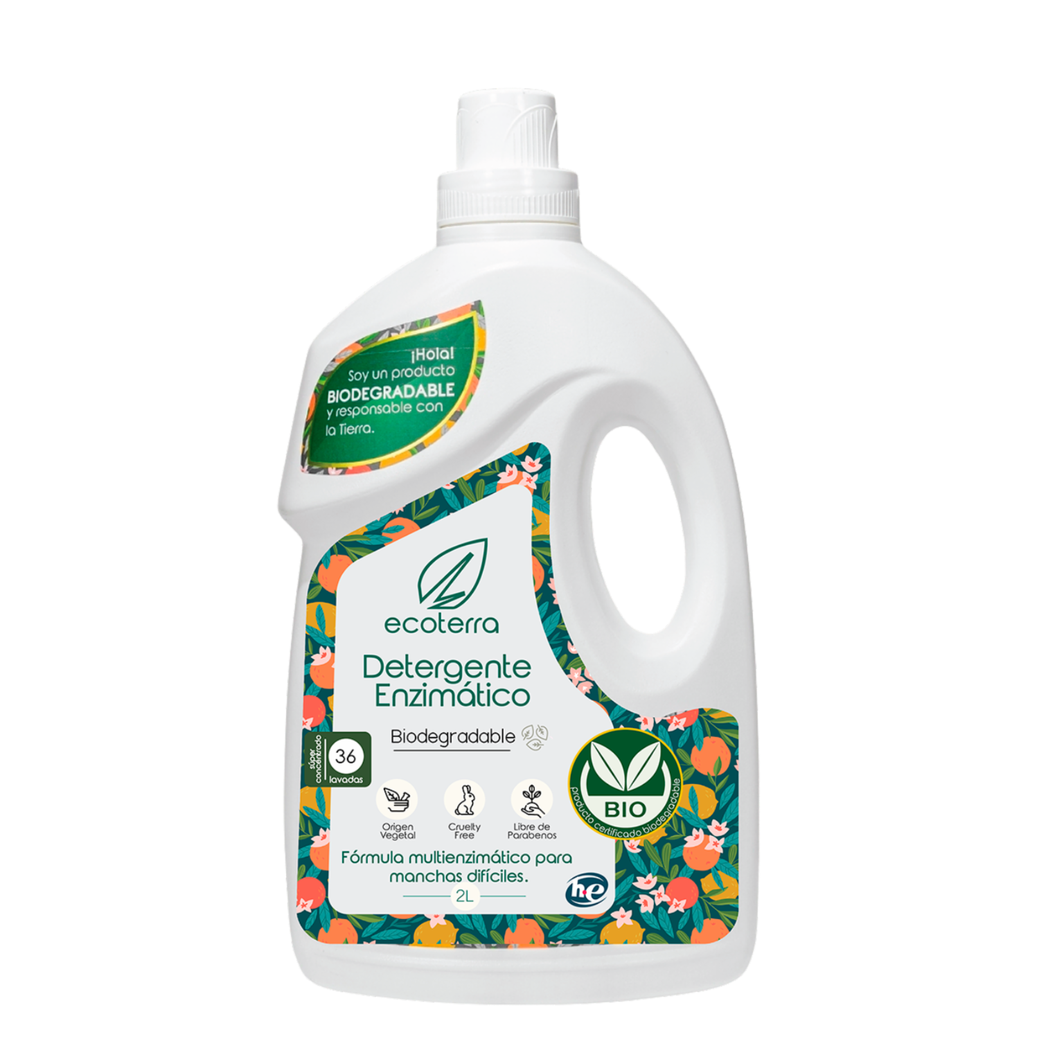 Detergente Líquido Enzimático ECOTERRA 2 L