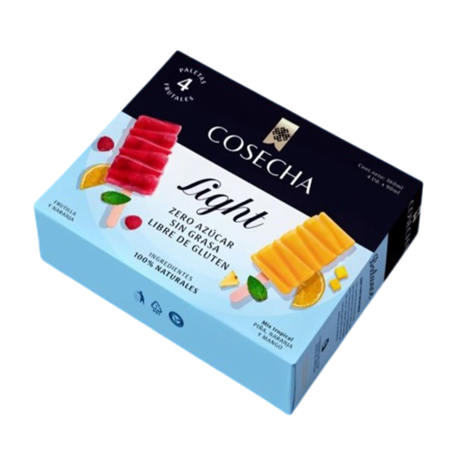 Paleta De Helado Light COSECHA GOURMET 4 X 90 Ml
