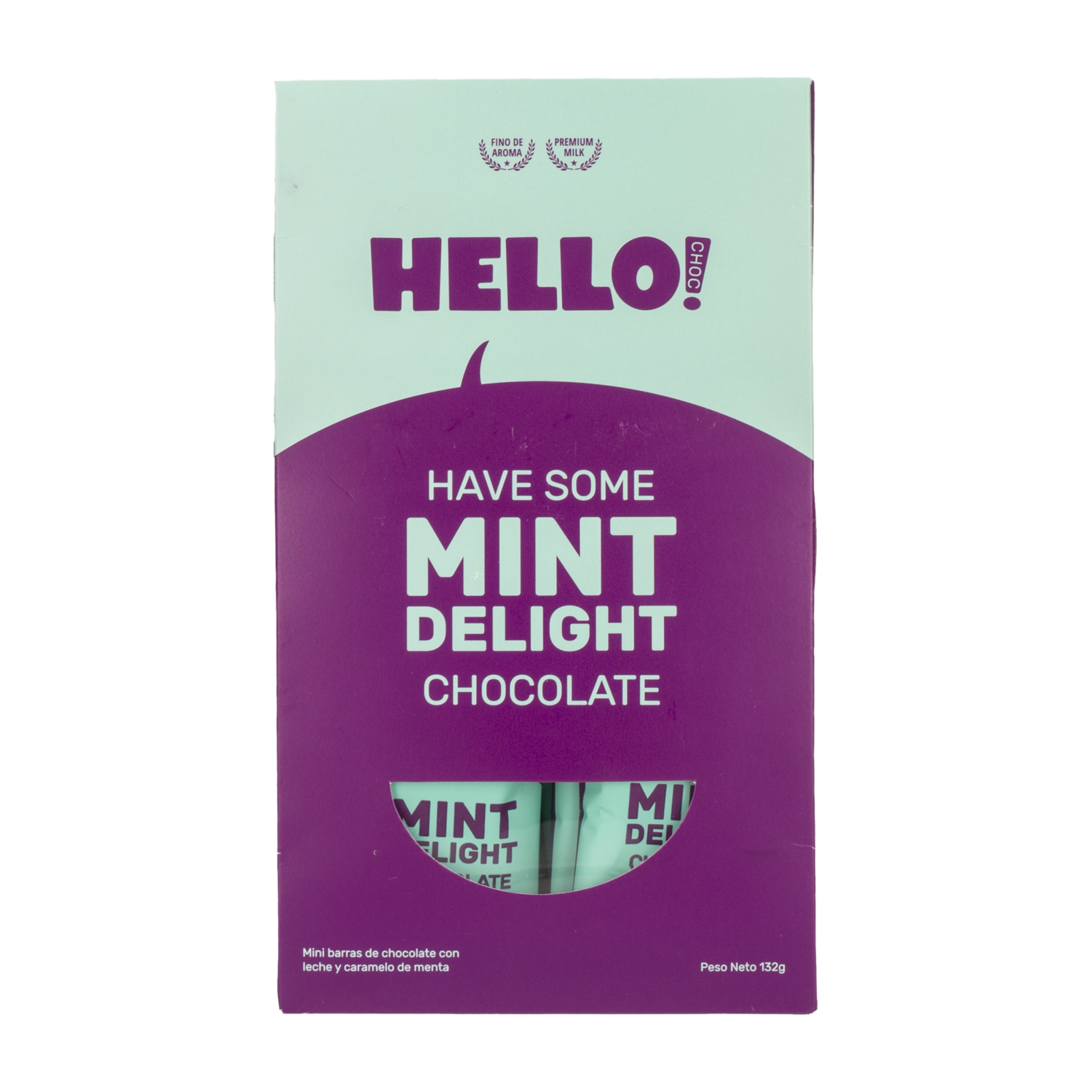 Chocolate Mini Barras Con Menta HELLO CHOC 132 G