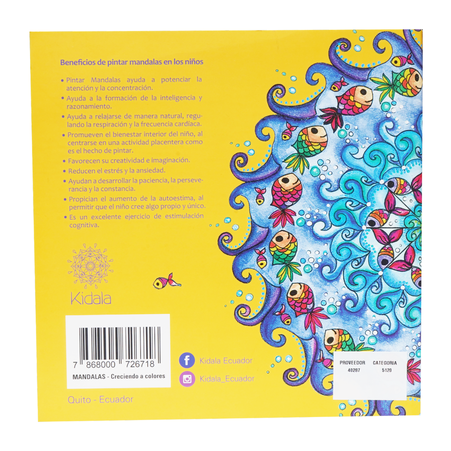 Libro Mandalas Creciendo A Colores LIBRO DIVO 20 Páginas