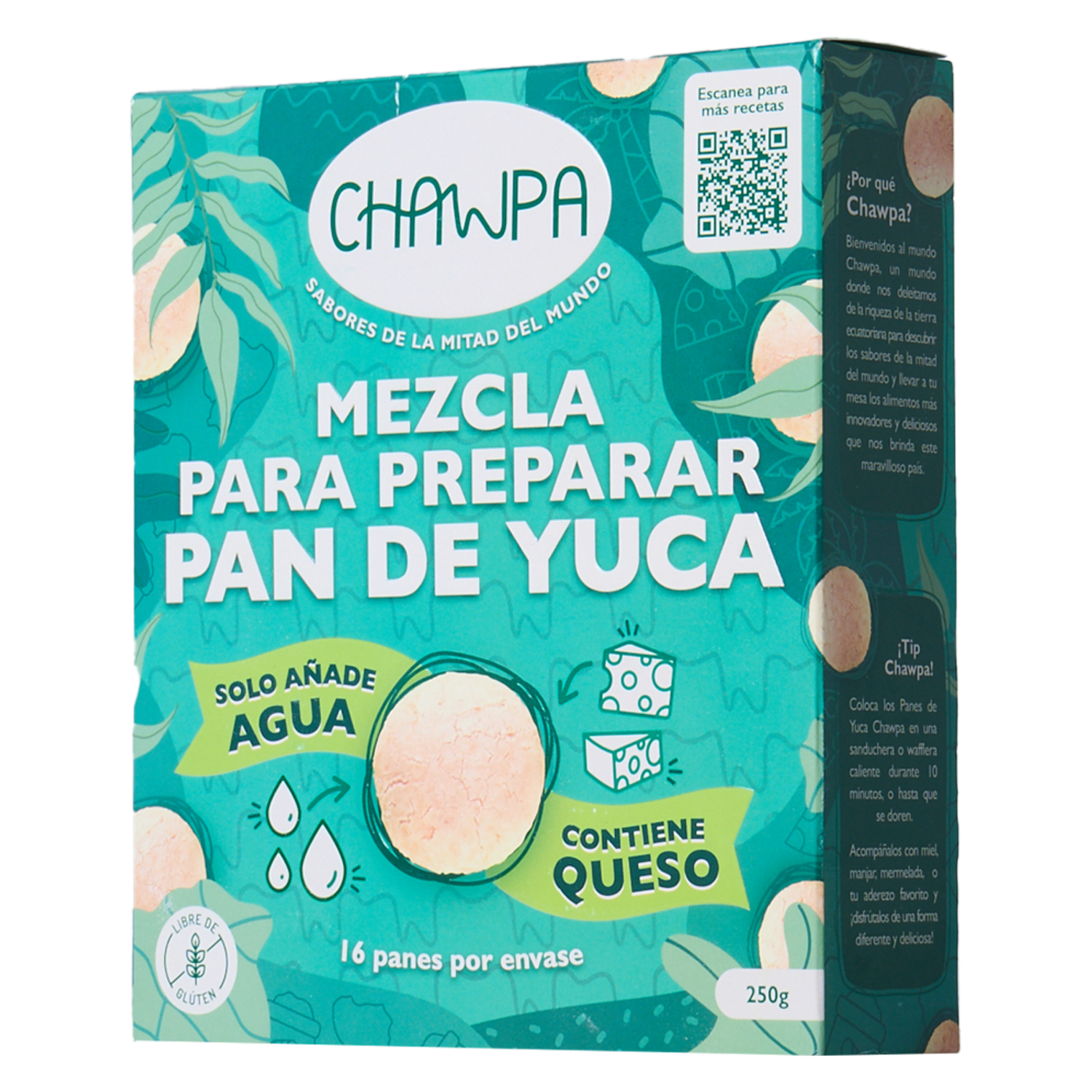 Mezcla Para Pan De Yuca Sin Gluten CHAWPA 250 G
