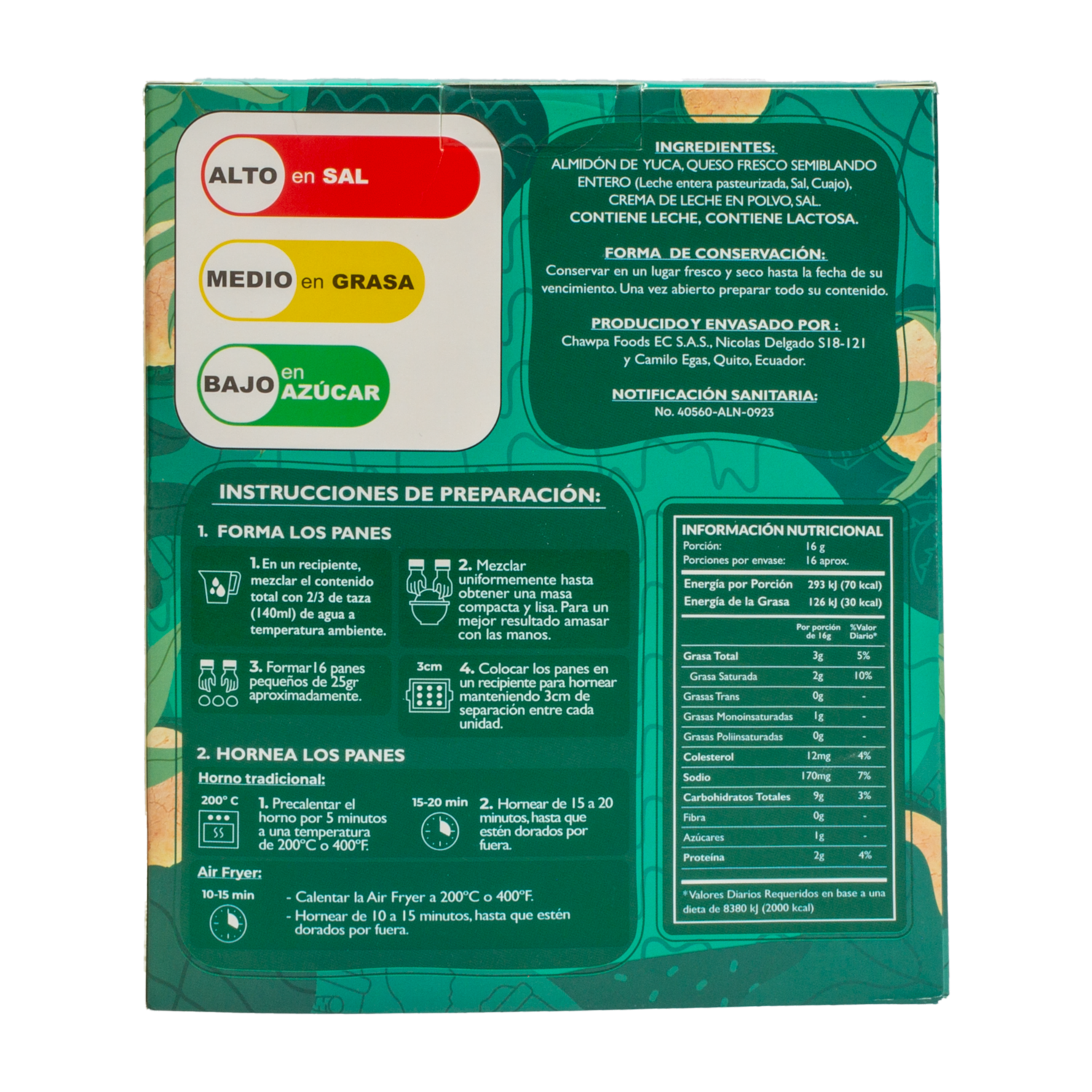 Mezcla Para Pan De Yuca Sin Gluten CHAWPA 250 G